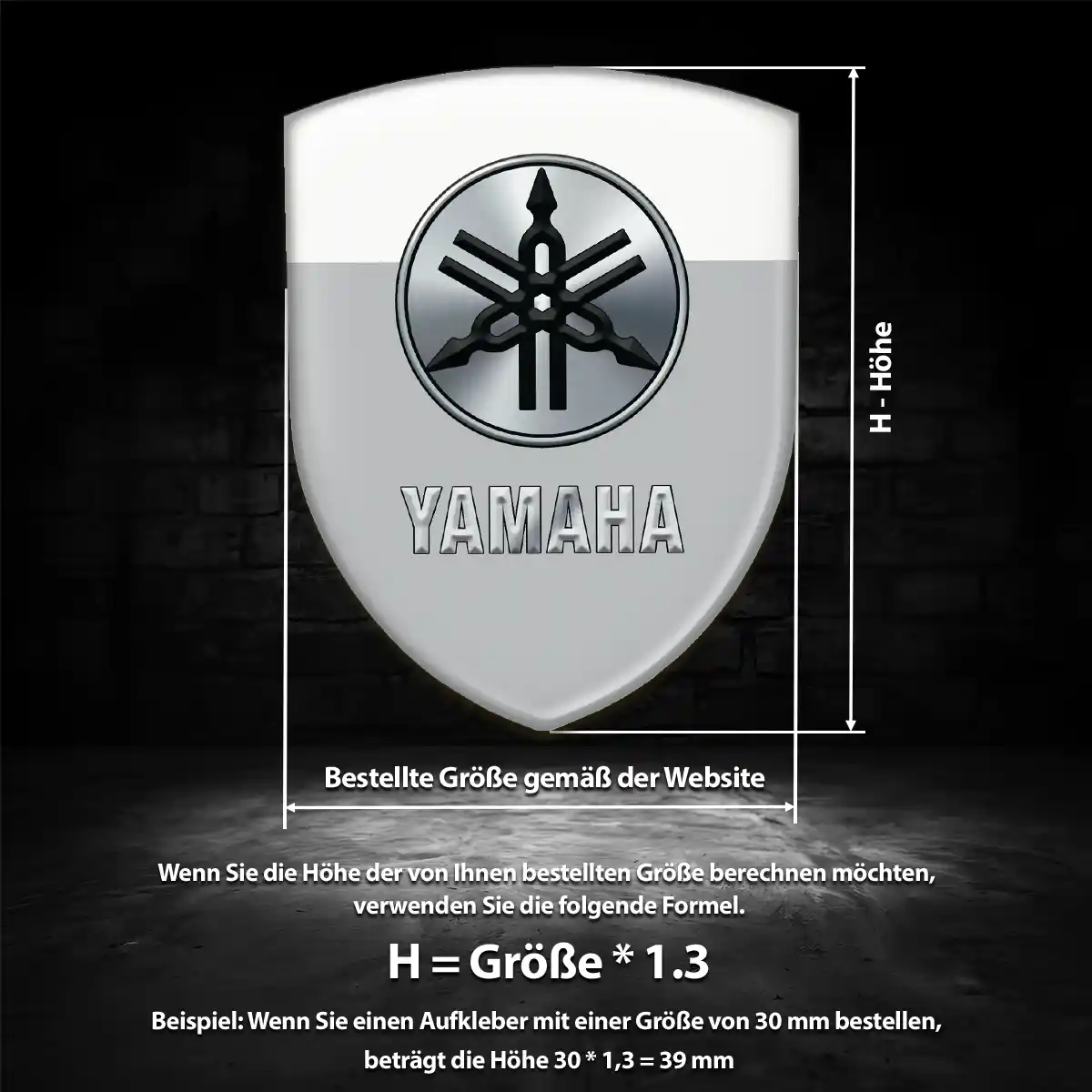 Yamaha Aufkleber Wappen Hohe Qualität