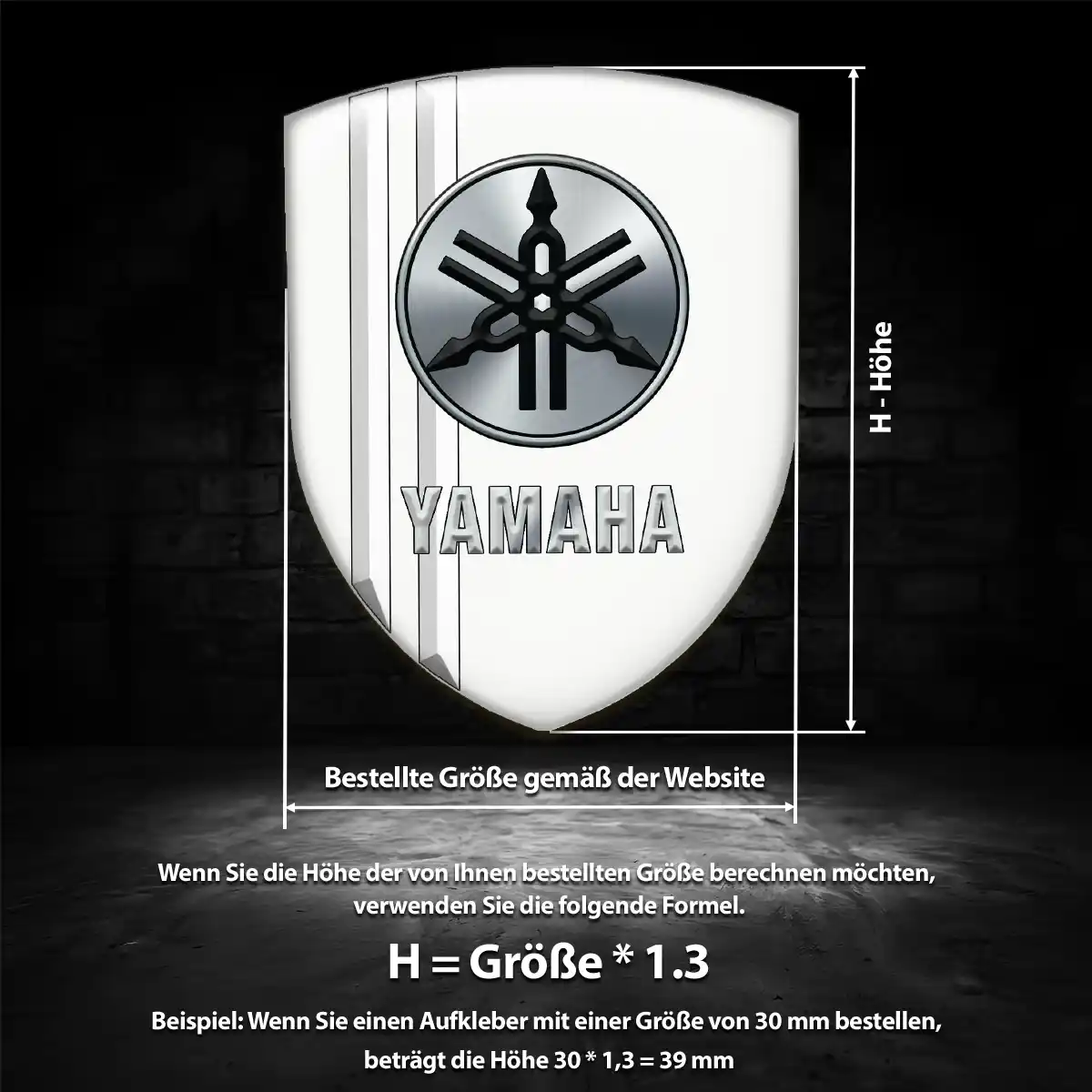 Yamaha Aufkleber Wappen Interieurdesign