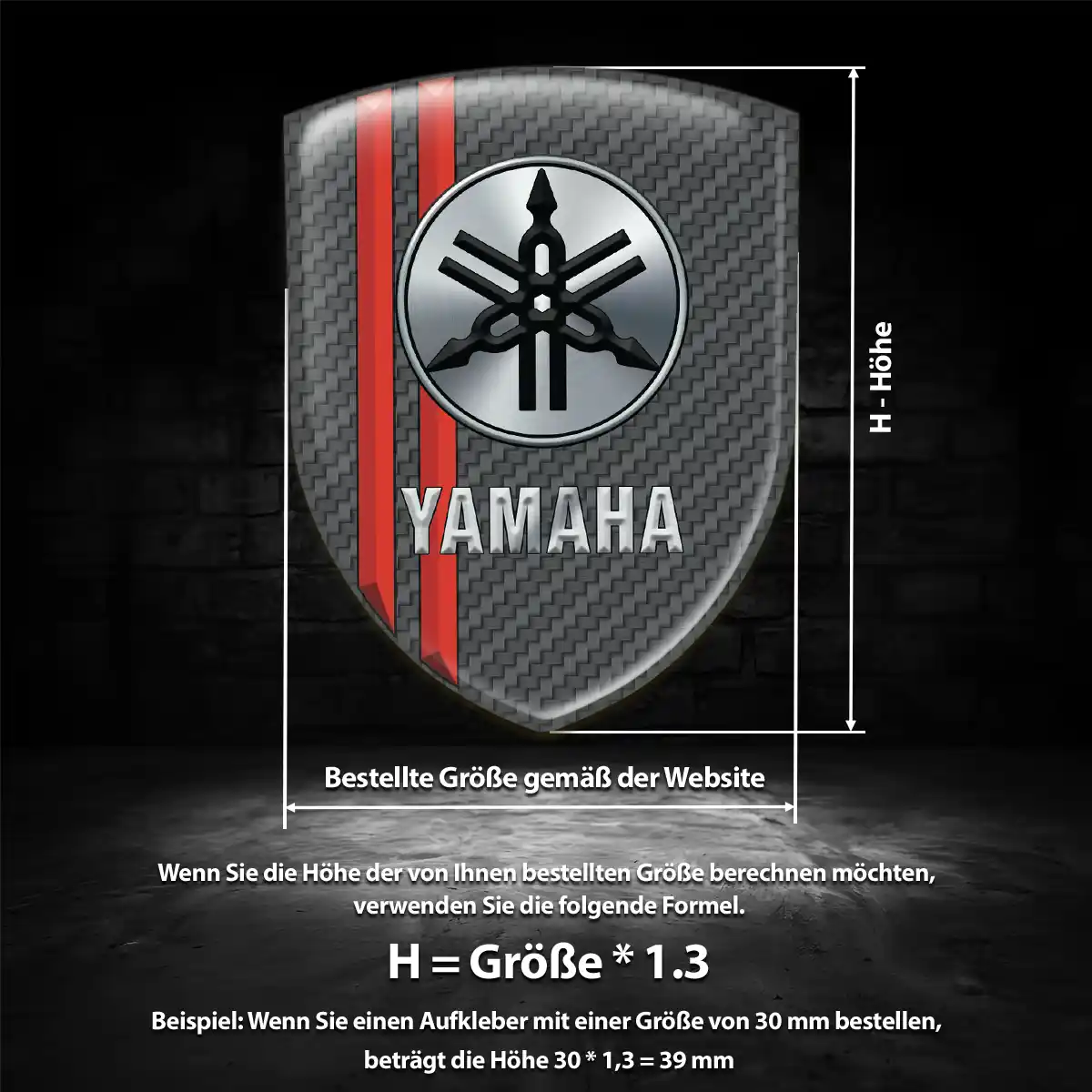 Yamaha Aufkleber Wappen Markenedition