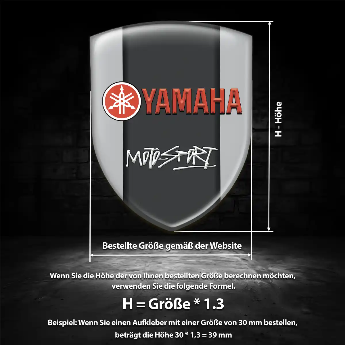 Yamaha Aufkleber Wappen Premium-Edition