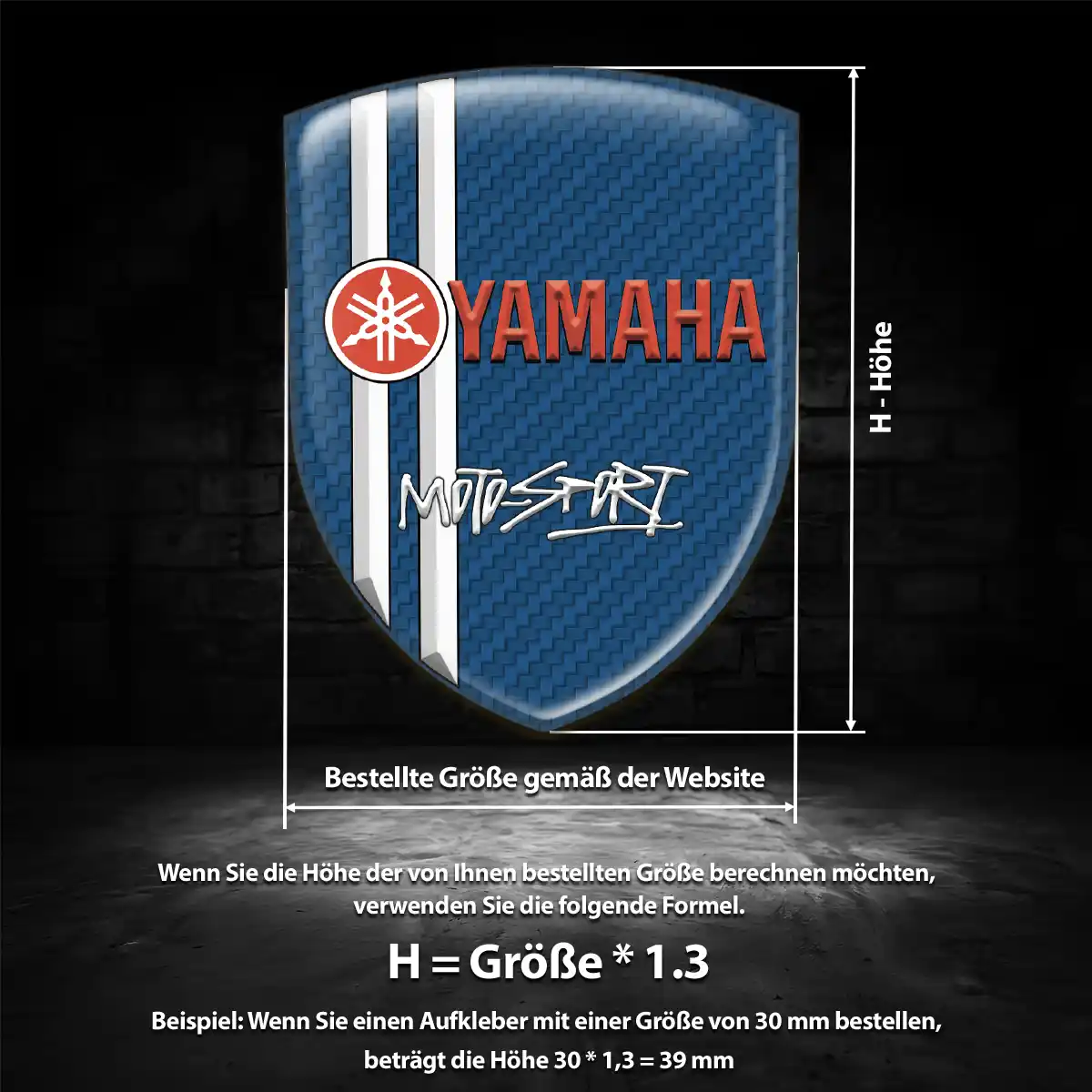 Yamaha Aufkleber Wappen Premiumqualität