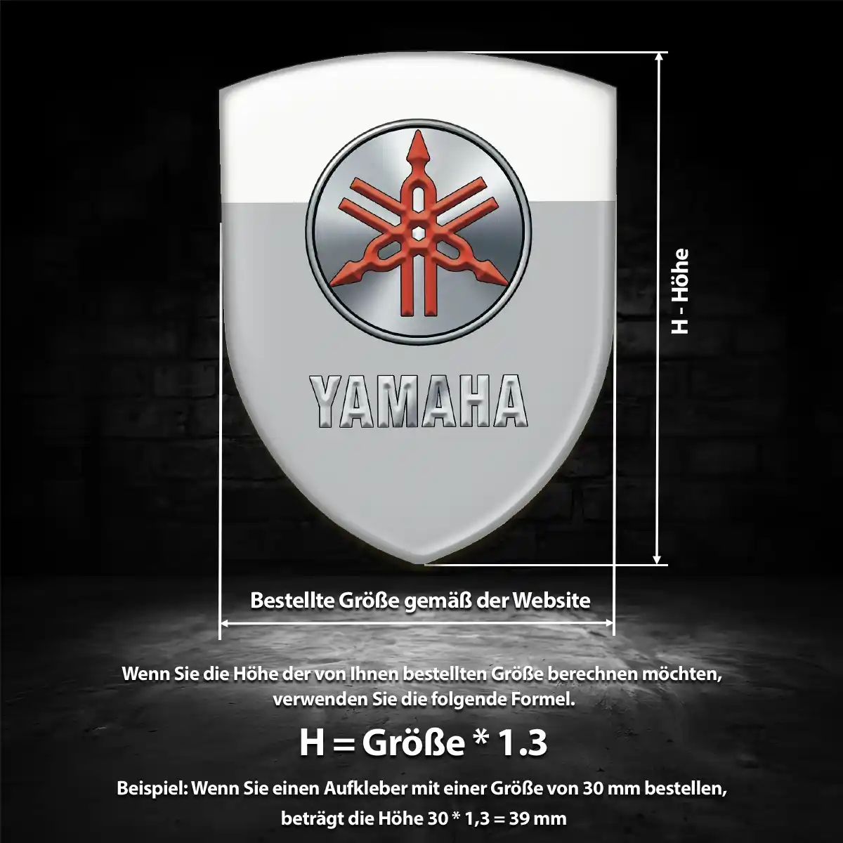 Yamaha Aufkleber Wappen Sonderedition