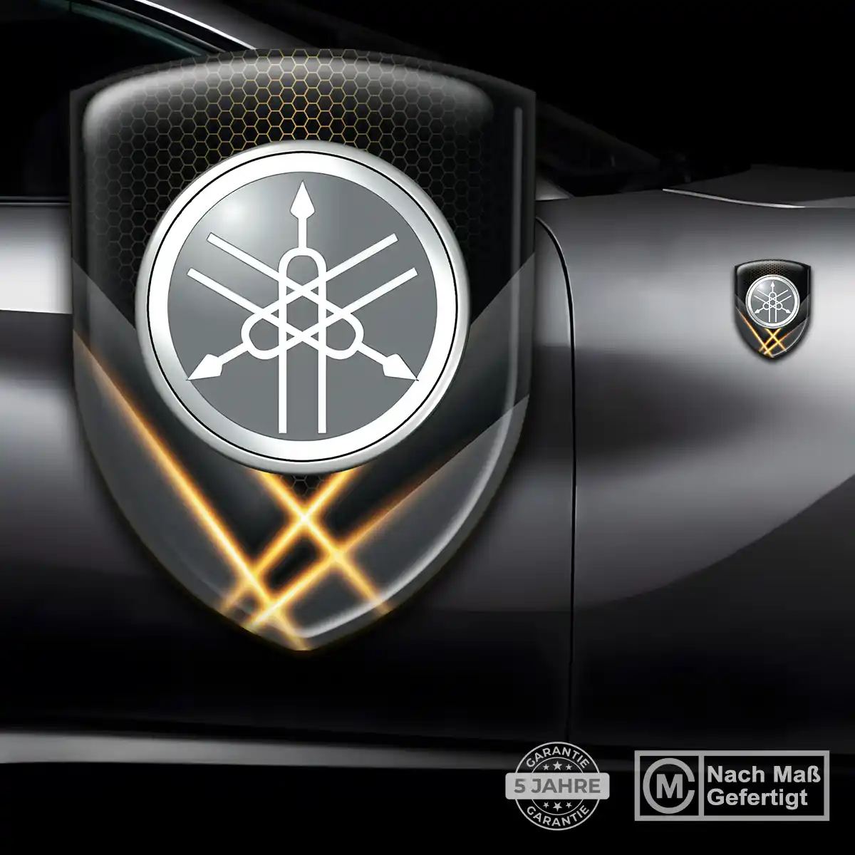 Yamaha Emblem Aufkleber Ausdrucksstarkes Design