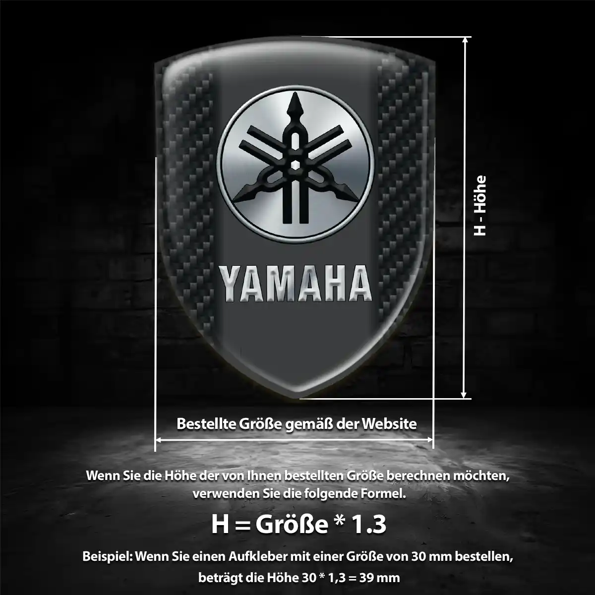 Yamaha Emblem Aufkleber Auto Edles Design