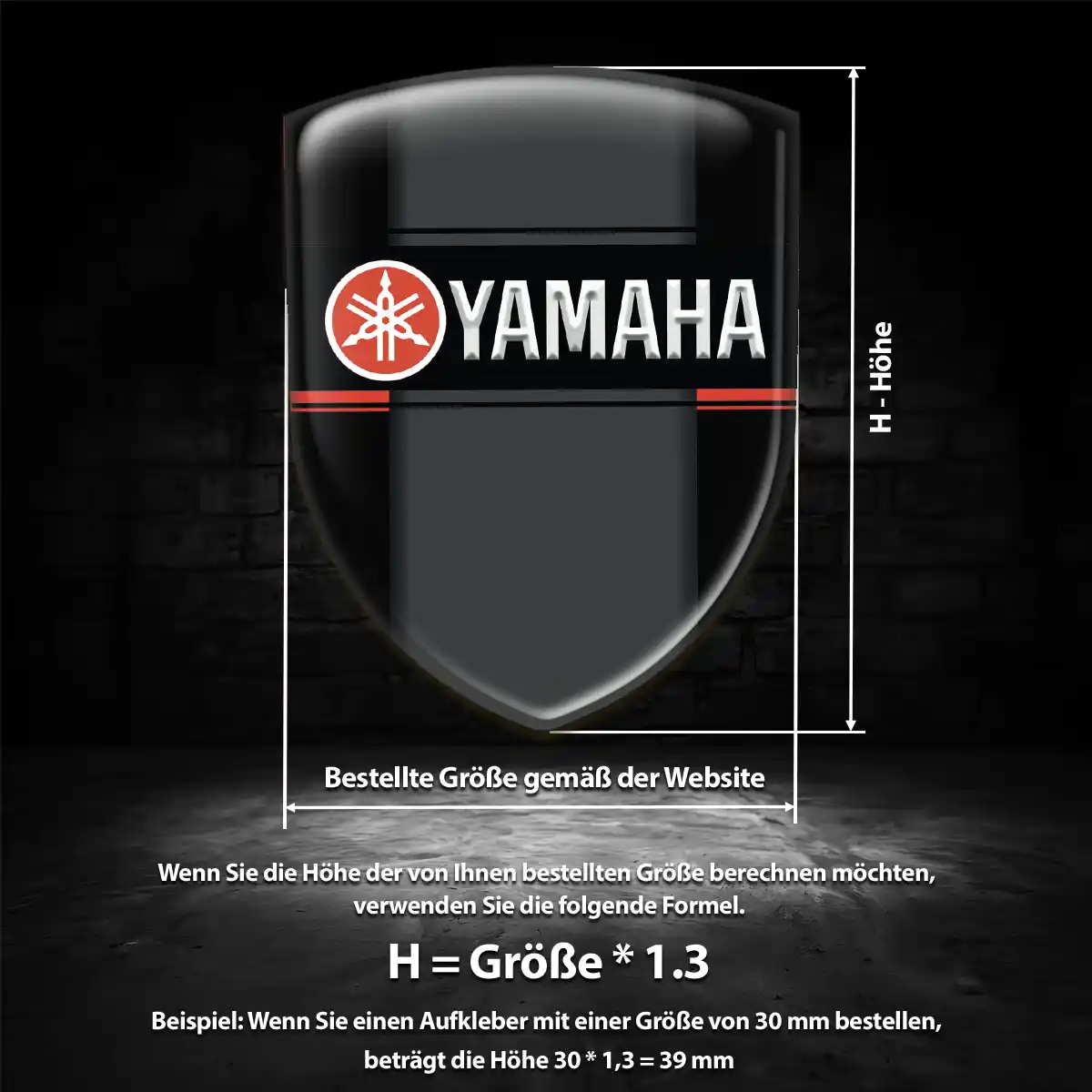 Yamaha Emblem Aufkleber Auto Exterieurdesign