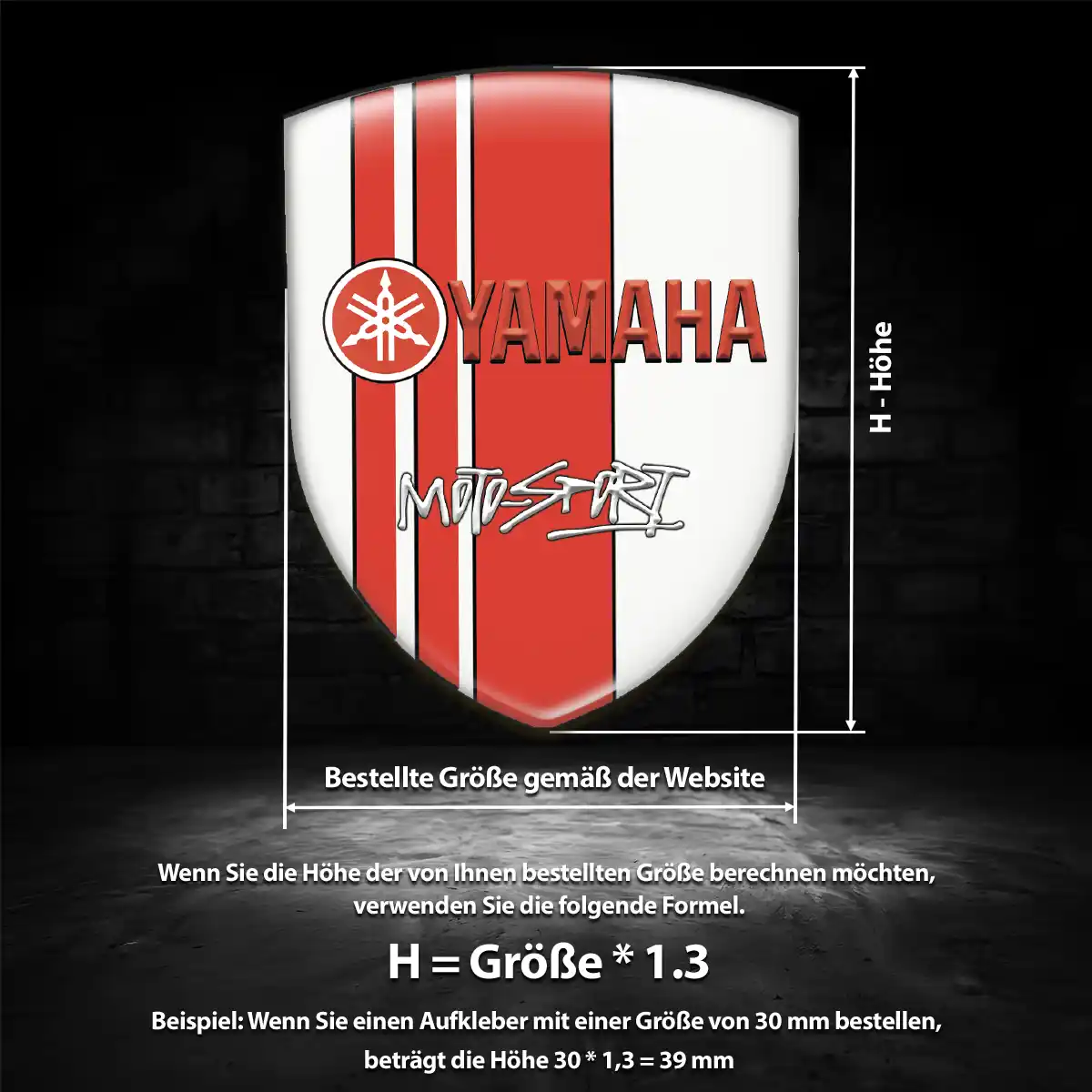 Yamaha Emblem Aufkleber Auto Hochwertiges Harz