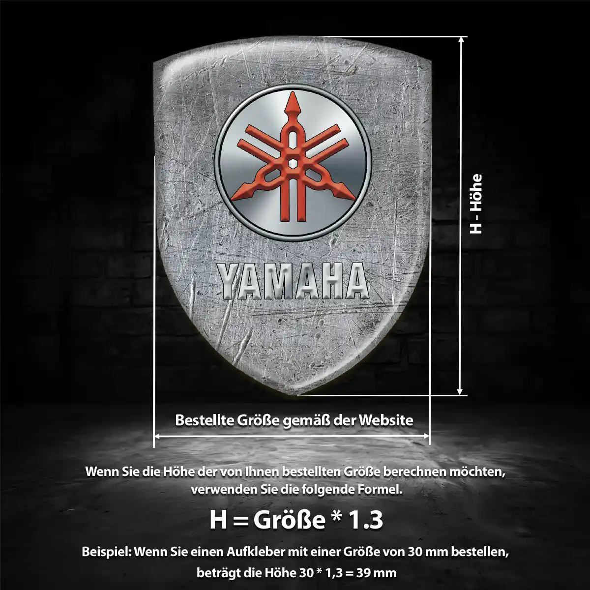 Yamaha Emblem Aufkleber Auto Premium-Edition