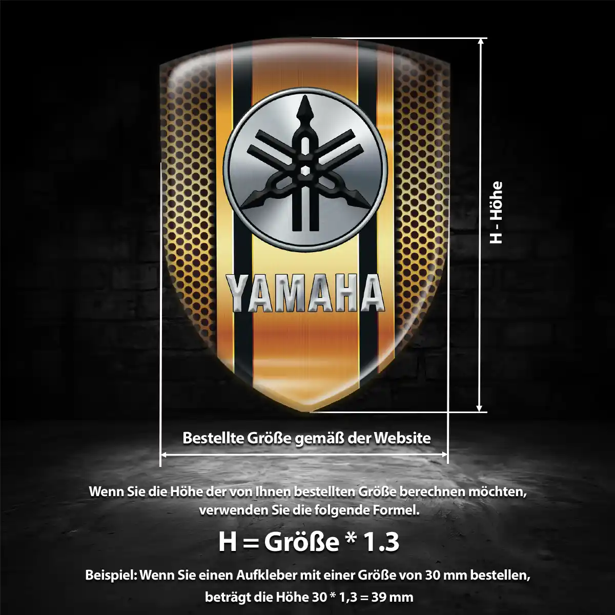 Yamaha Emblem Aufkleber Auto Tuningfahrzeug