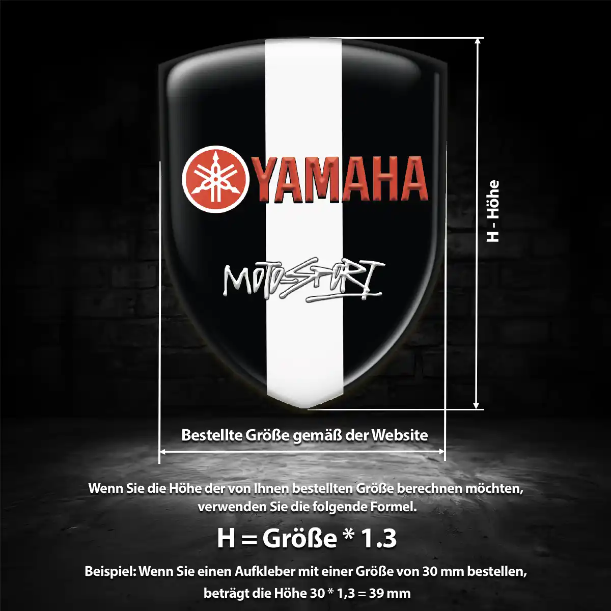 Yamaha Emblem Aufkleber Edles Design