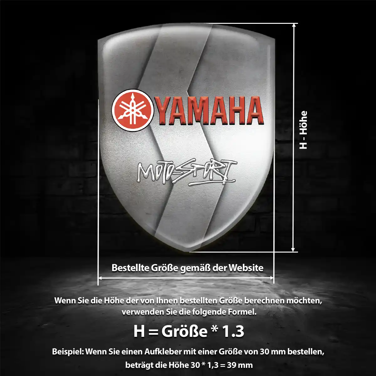 Yamaha Emblem Aufkleber Exklusiv-Edition