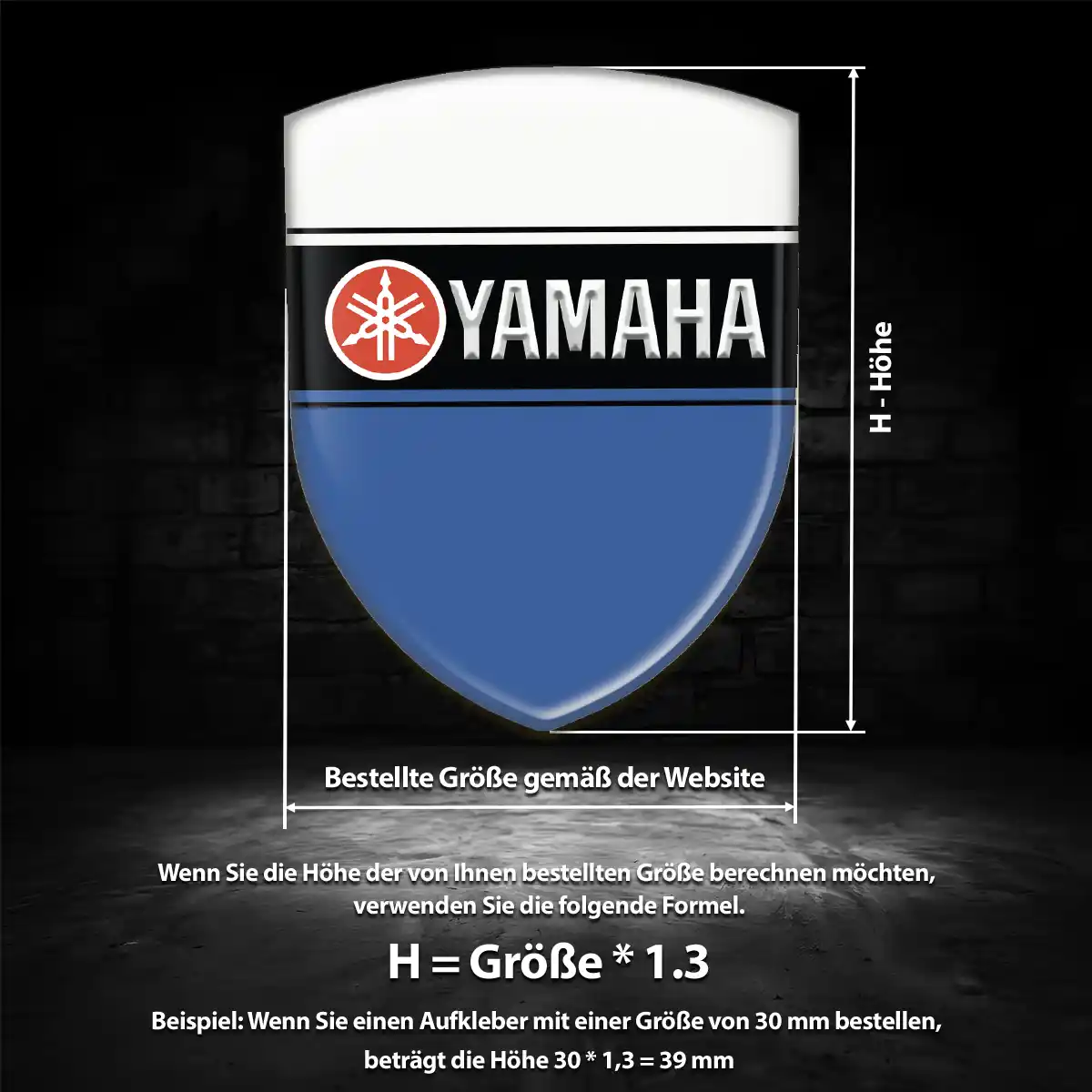 Yamaha Emblem Aufkleber Exterieurdesign