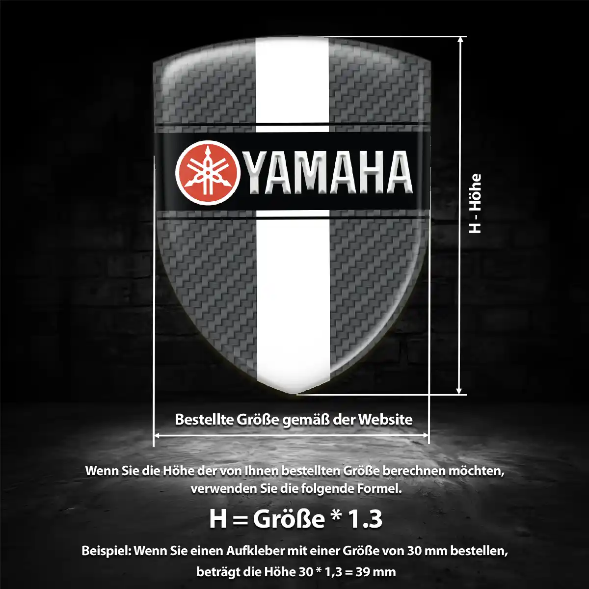 Yamaha Emblem Aufkleber Höchste Qualität