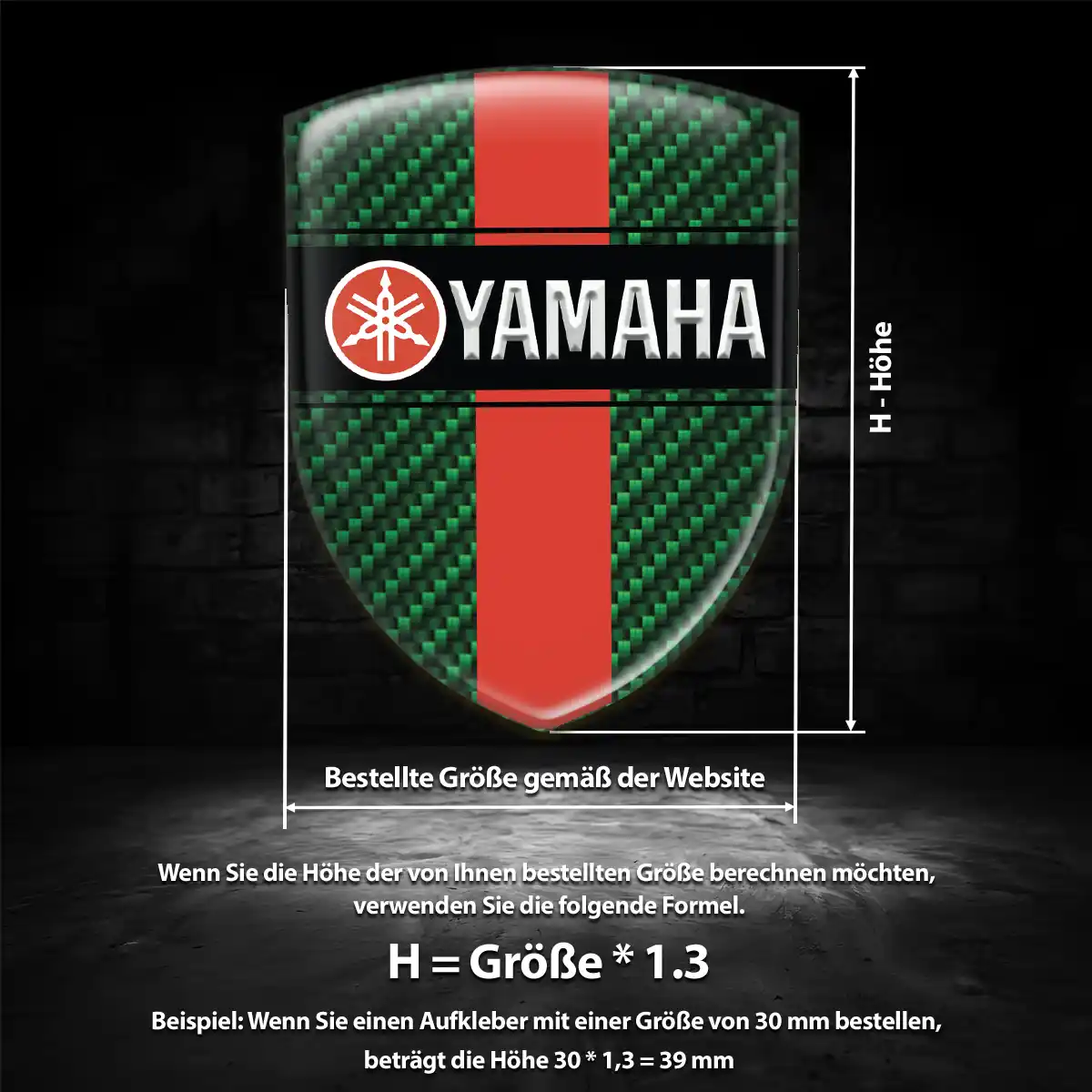 Yamaha Emblem Aufkleber Hochwertiges Harz