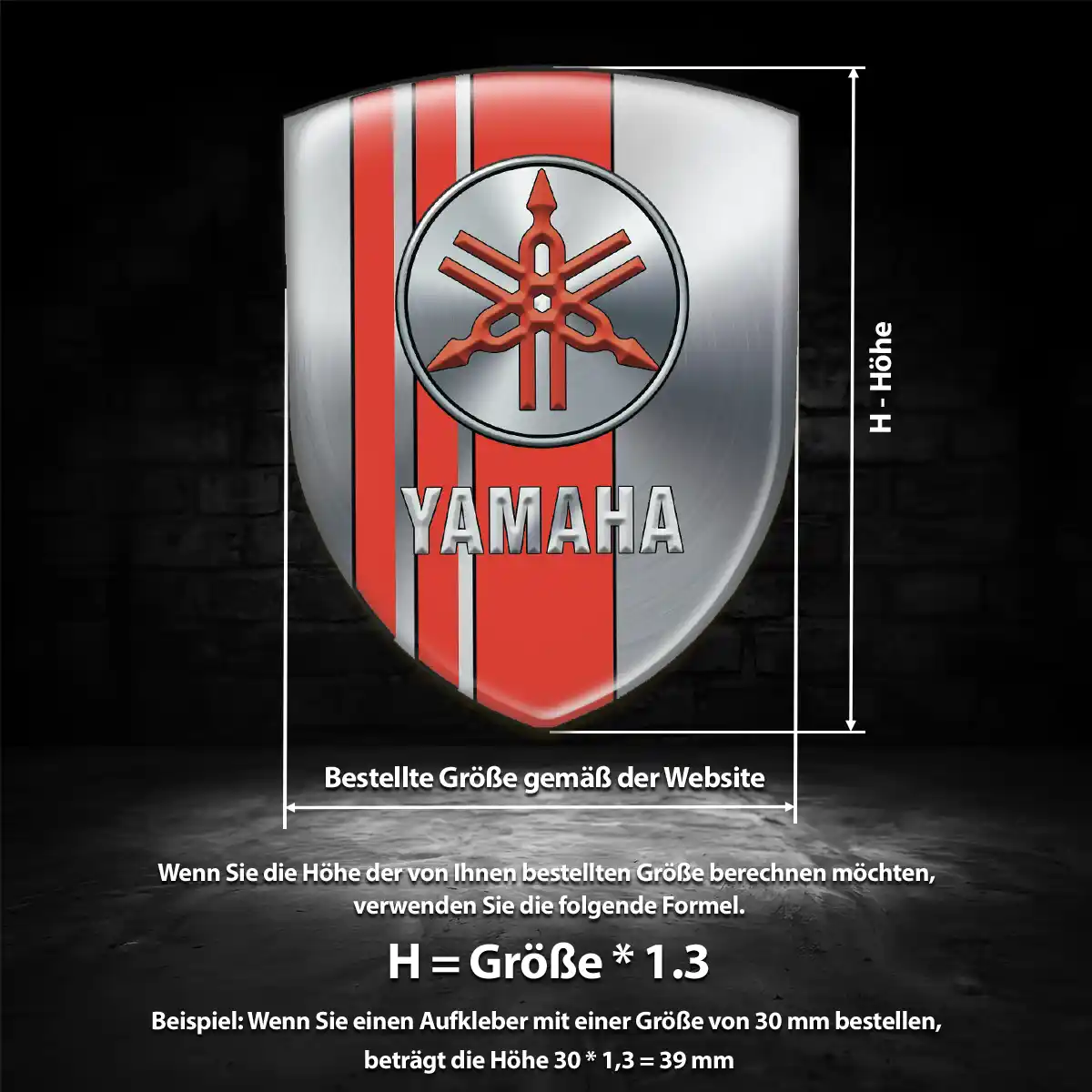 Yamaha Emblem Aufkleber Premiumqualität