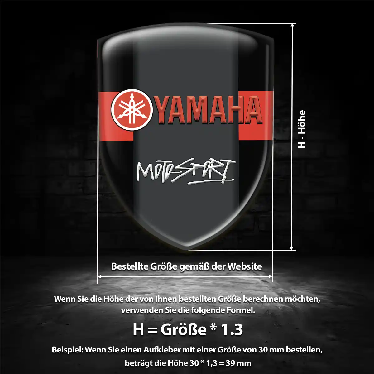 Yamaha Emblem Aufkleber Prestige-Edition