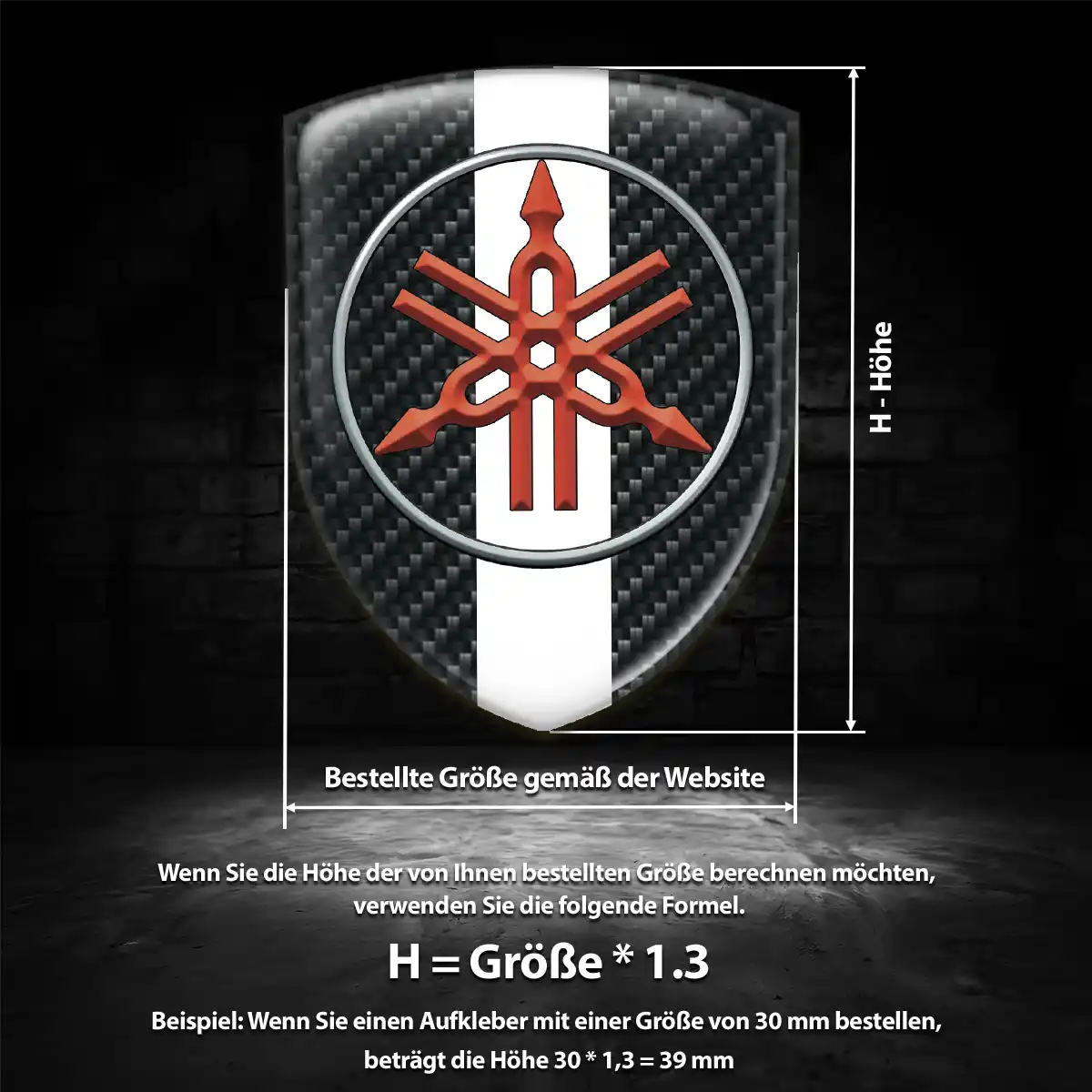 Yamaha Emblem Aufkleber Wappen Anspruchsvolles Design