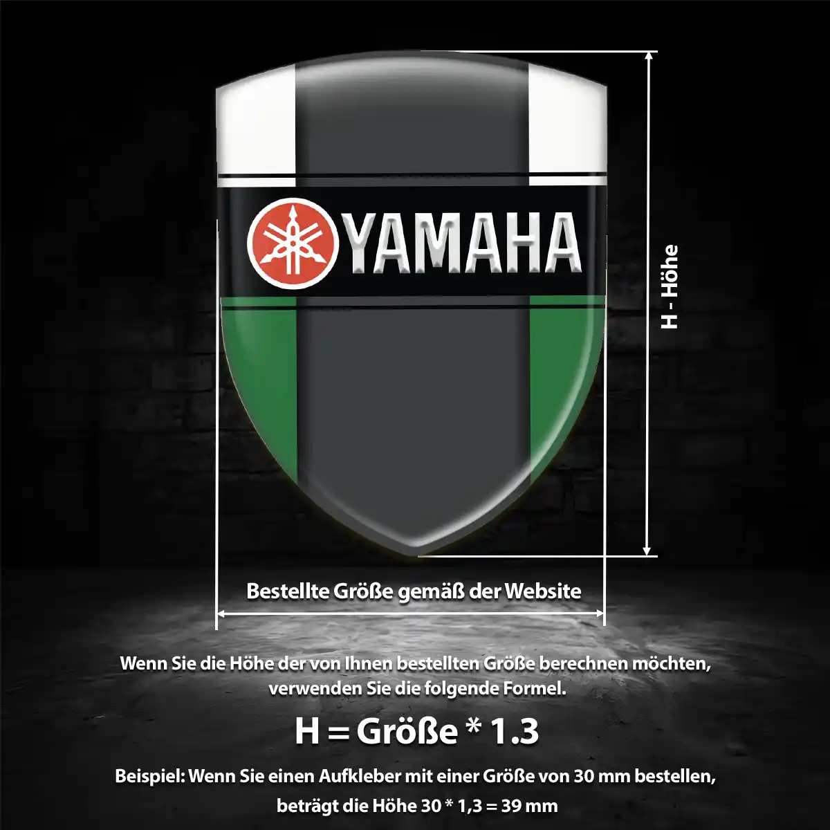 Yamaha Emblem Aufkleber Wappen Ausdrucksstarkes Design