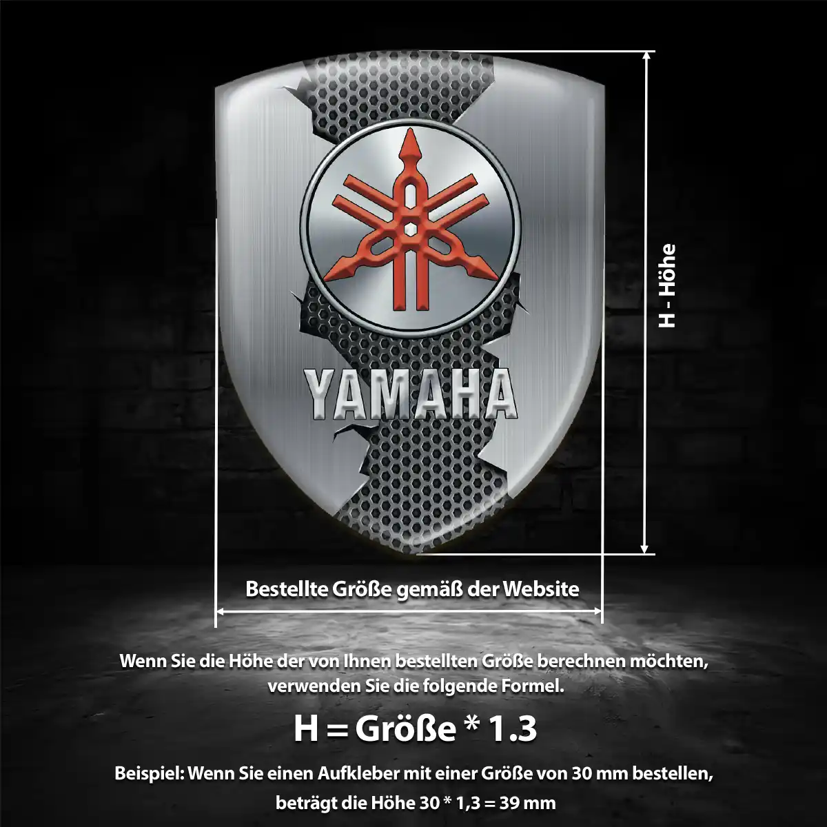 Yamaha Emblem Aufkleber Wappen Auto Luxus-Edition