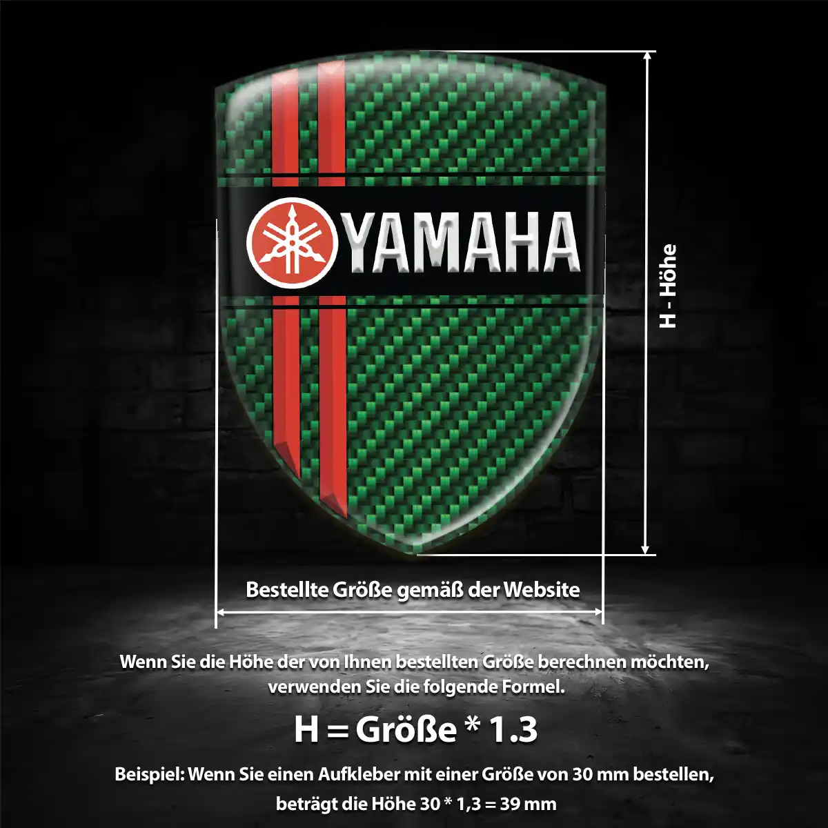 Yamaha Emblem Aufkleber Wappen Auto Premium-Edition