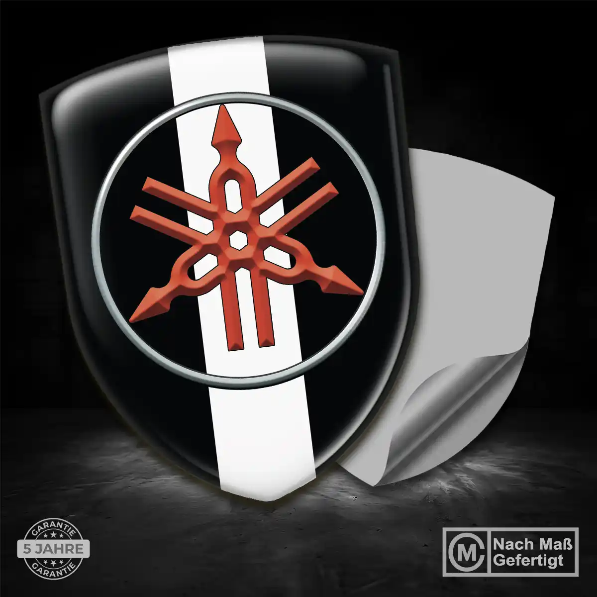 Yamaha Emblem Aufkleber Wappen Edles Design