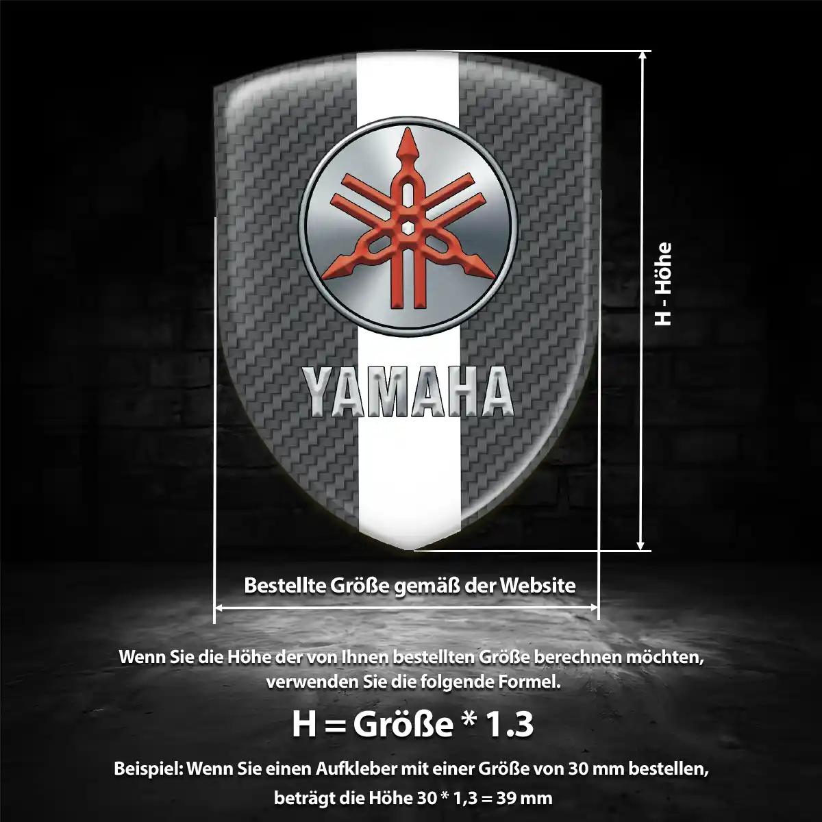 Yamaha Emblem Aufkleber Wappen Elegantes Design