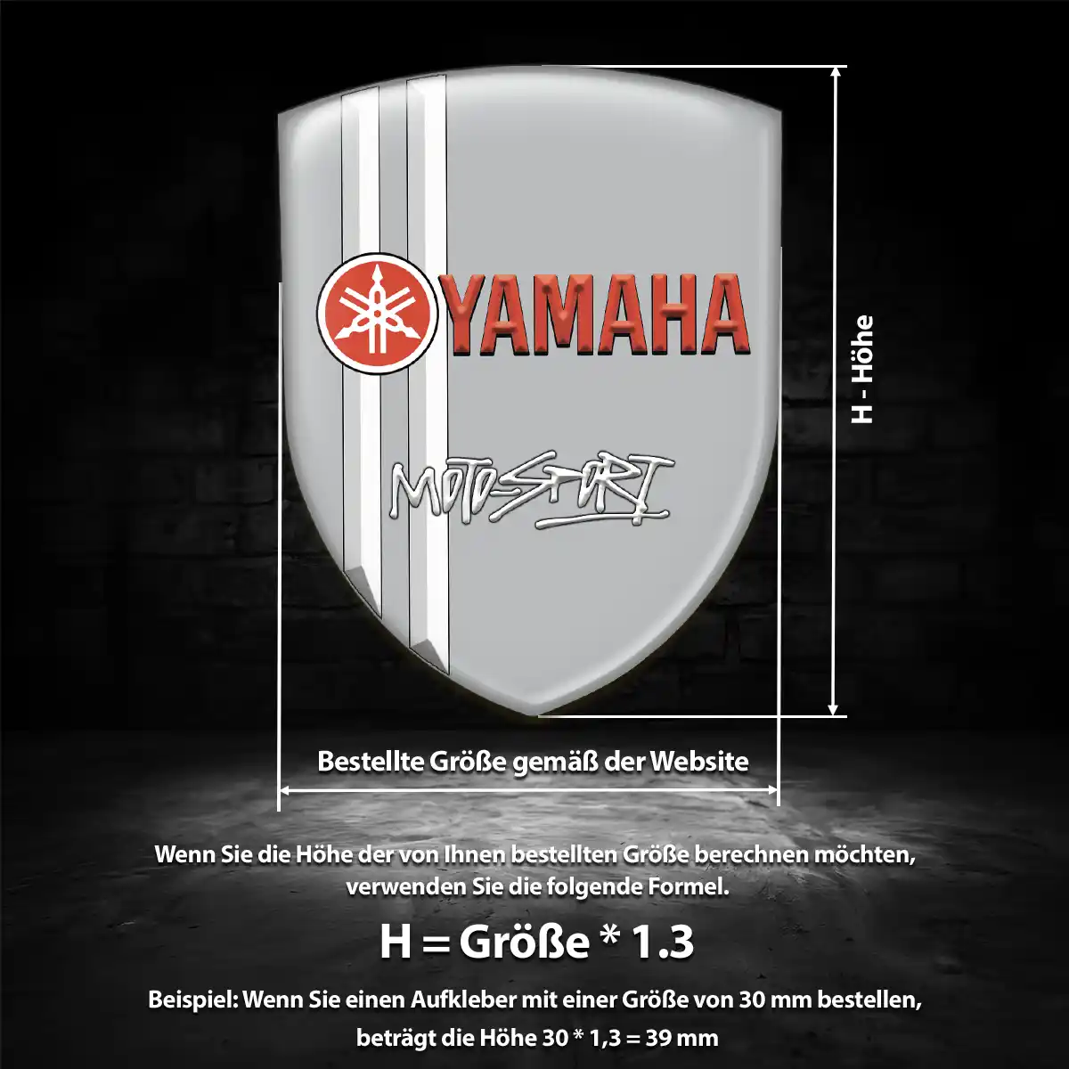Yamaha Emblem Aufkleber Wappen Erstklassige Qualität