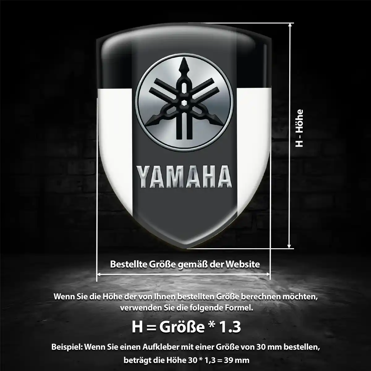 Yamaha Emblem Aufkleber Wappen Exklusiv-Edition