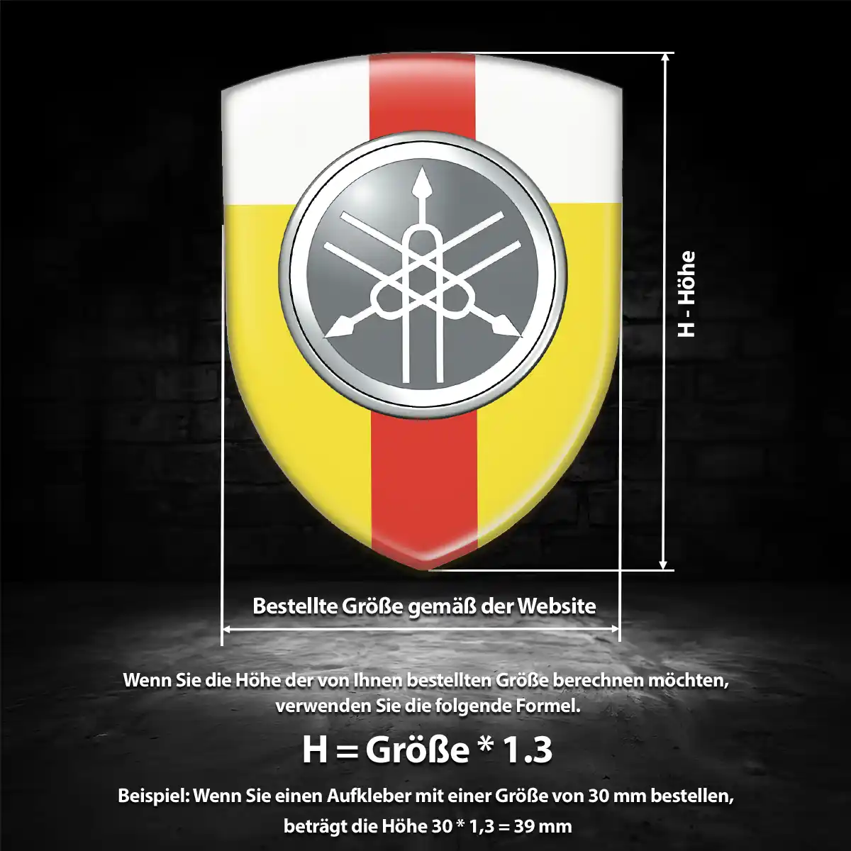 Yamaha Emblem Aufkleber Wappen Exterieurdesign