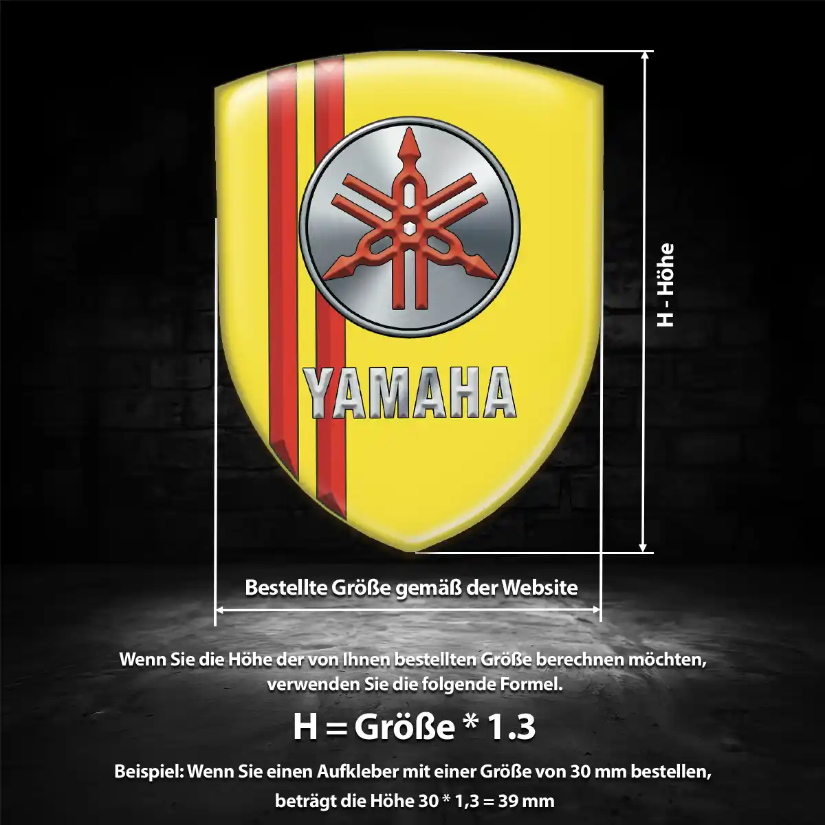 Yamaha Emblem Aufkleber Wappen Höchste Qualität