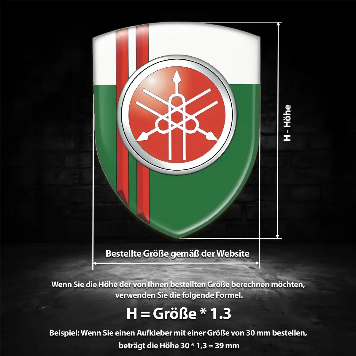 Yamaha Emblem Aufkleber Wappen Interieurdesign