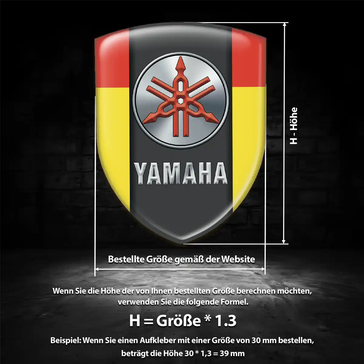 Yamaha Emblem Aufkleber Wappen Limitierte Auflage