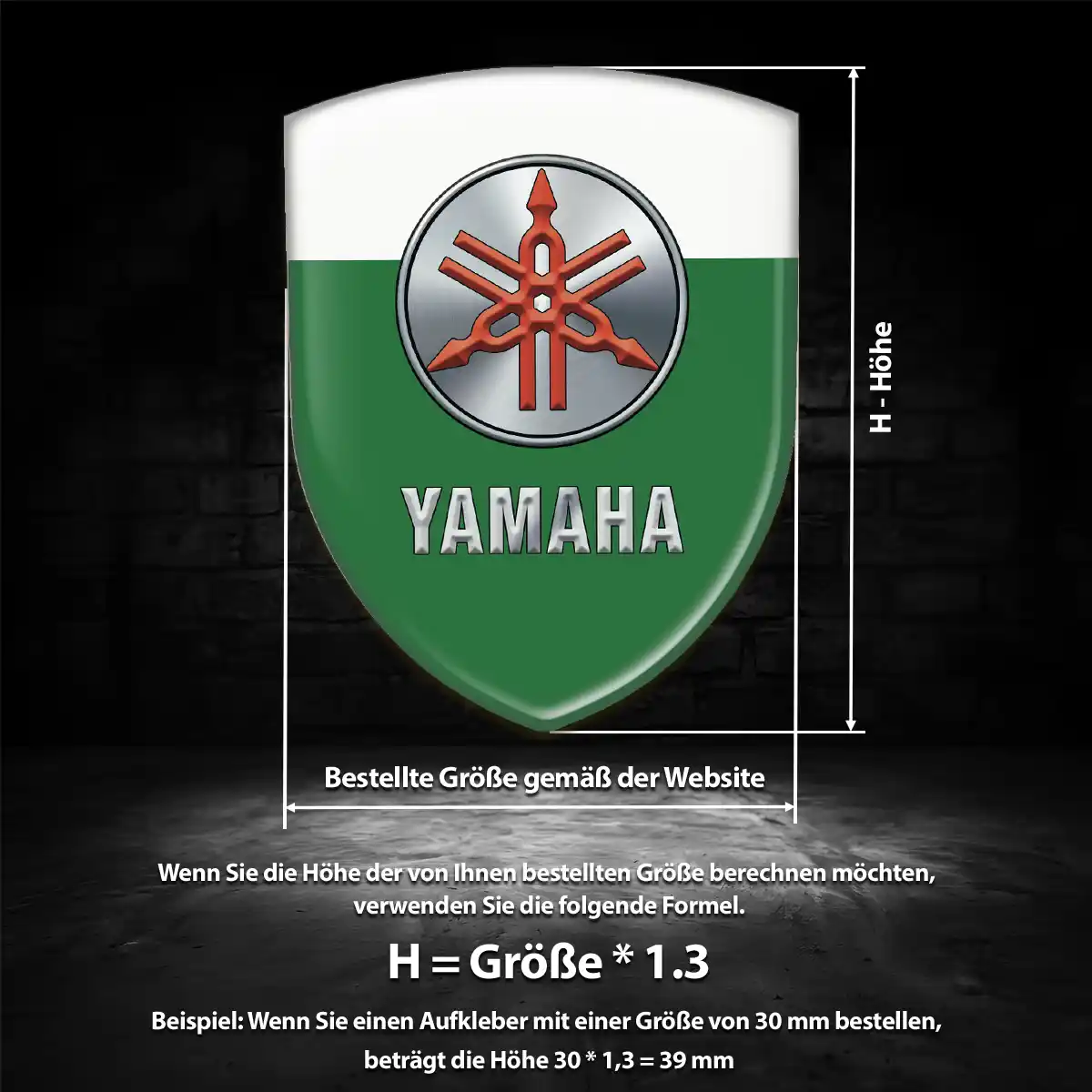 Yamaha Emblem Aufkleber Wappen Luxus-Edition
