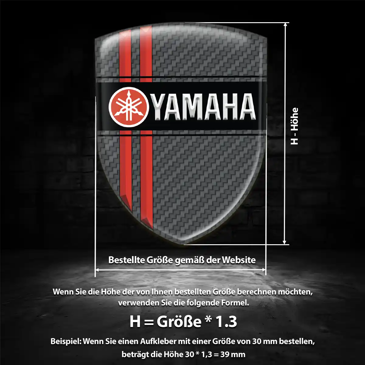 Yamaha Emblem Aufkleber Wappen Markenedition