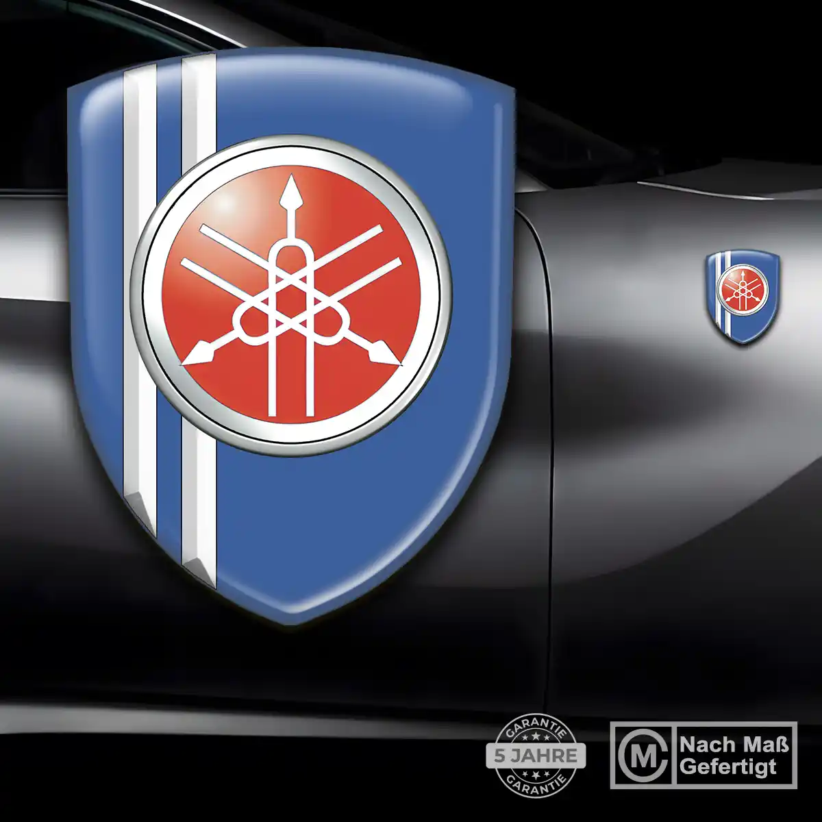 Yamaha Emblem Aufkleber Wappen Modernes Design