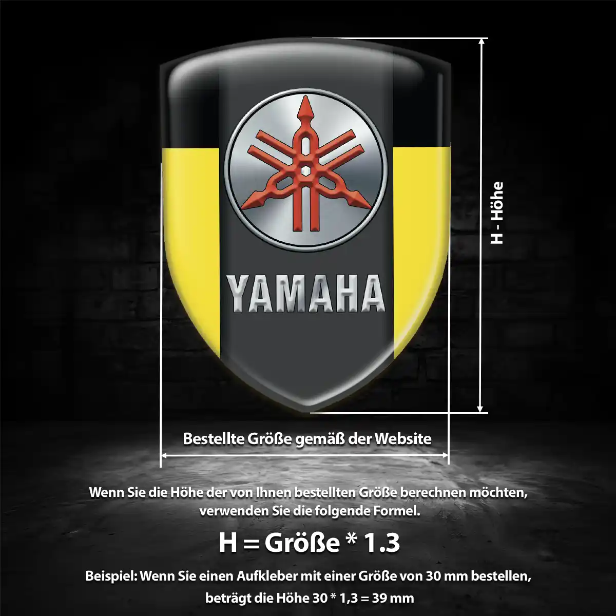 Yamaha Emblem Aufkleber Wappen Premiumqualität