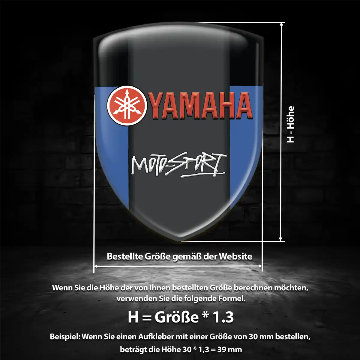 Yamaha Emblem Aufkleber Wappen Stilvolles Design