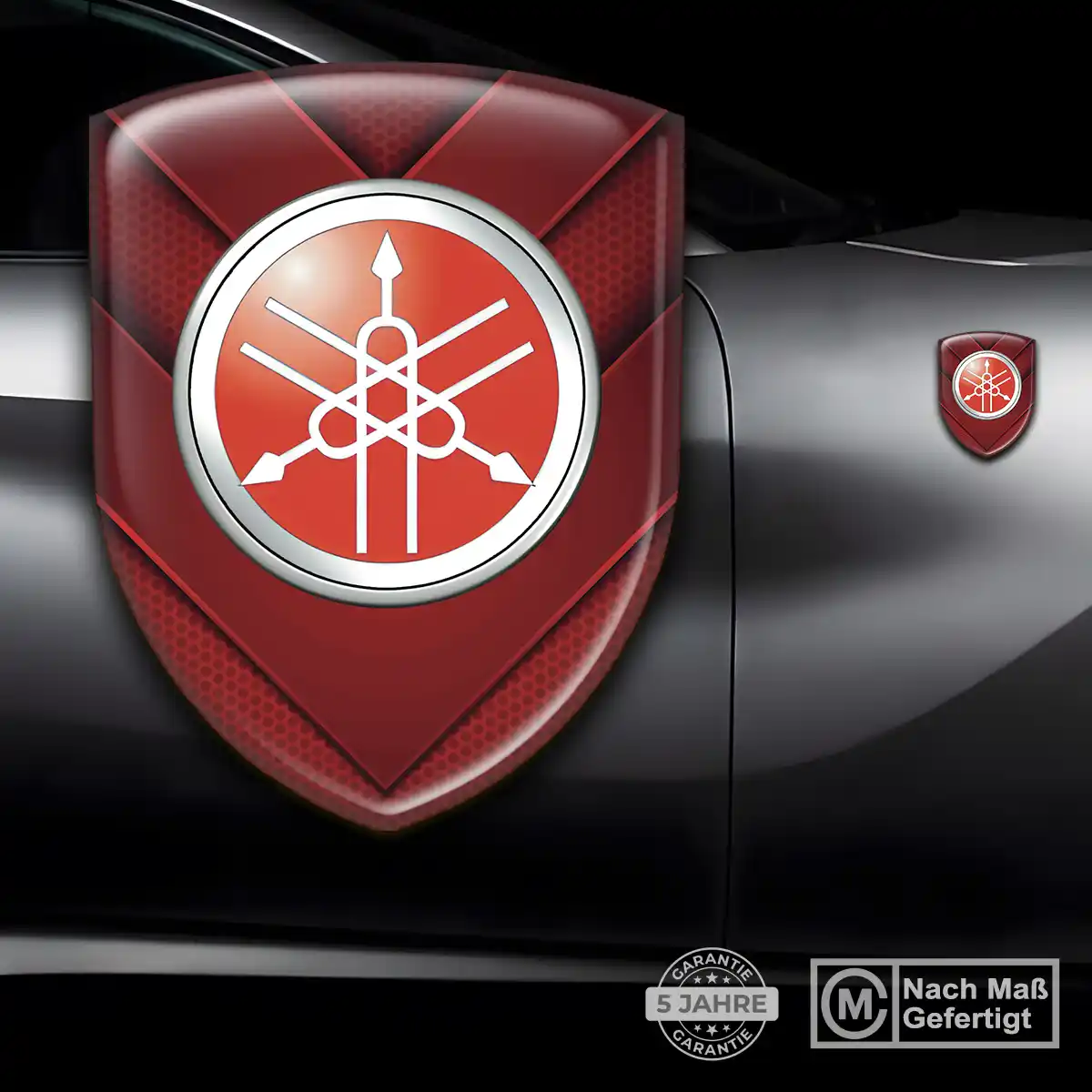 Yamaha Emblem Aufkleber Wappen Tuningfahrzeug
