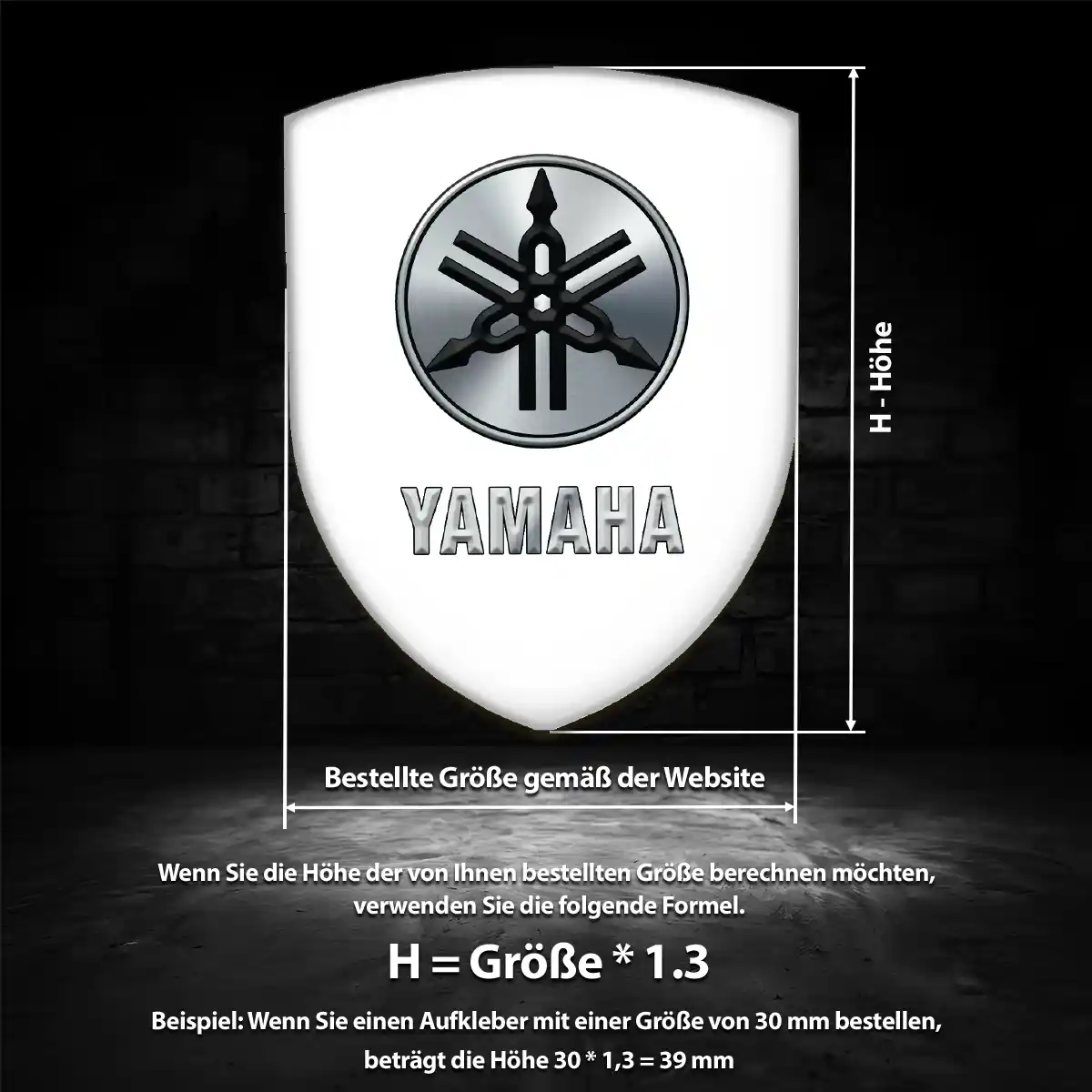 Yamaha Emblem Aufkleber Wappen Verlässliche Qualität