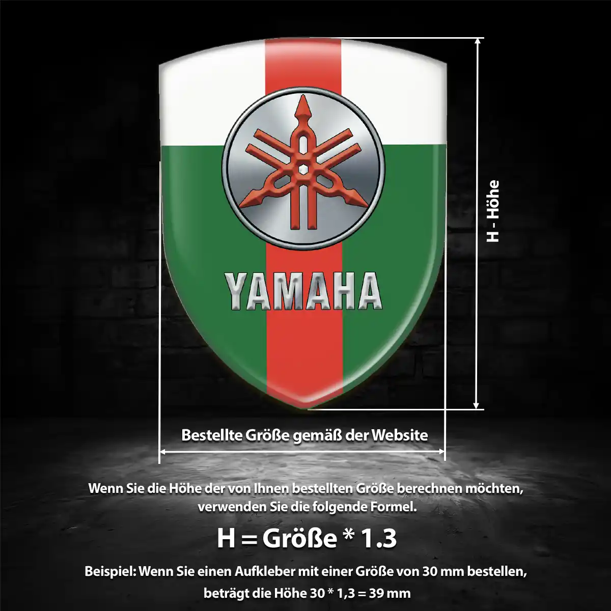 Yamaha Emblem Auto Hochwertiges Harz