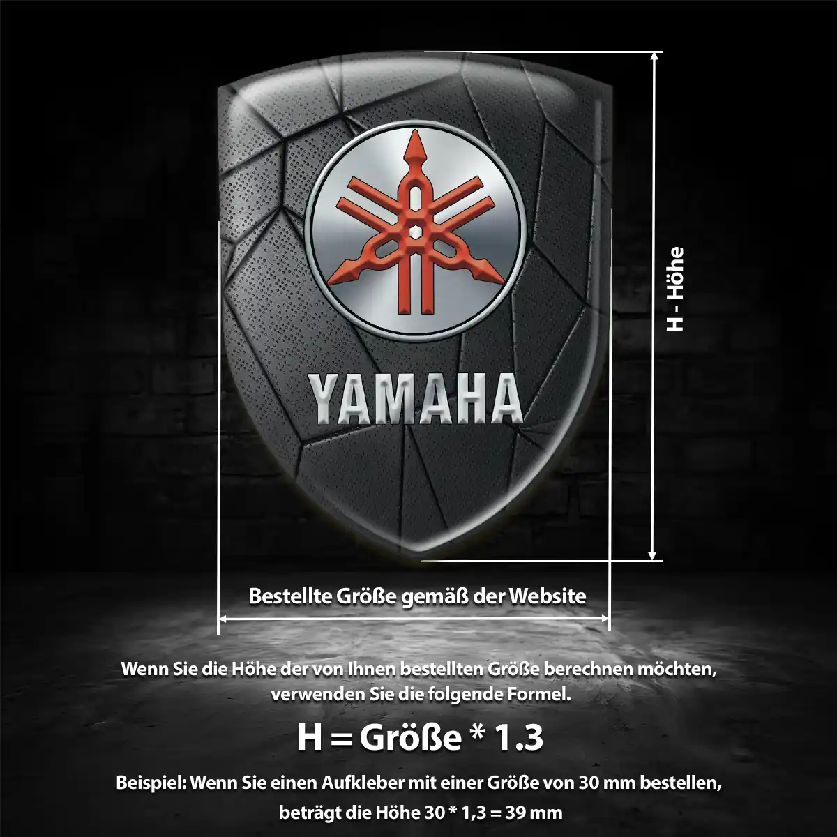 Yamaha Emblem Auto Premiumqualität