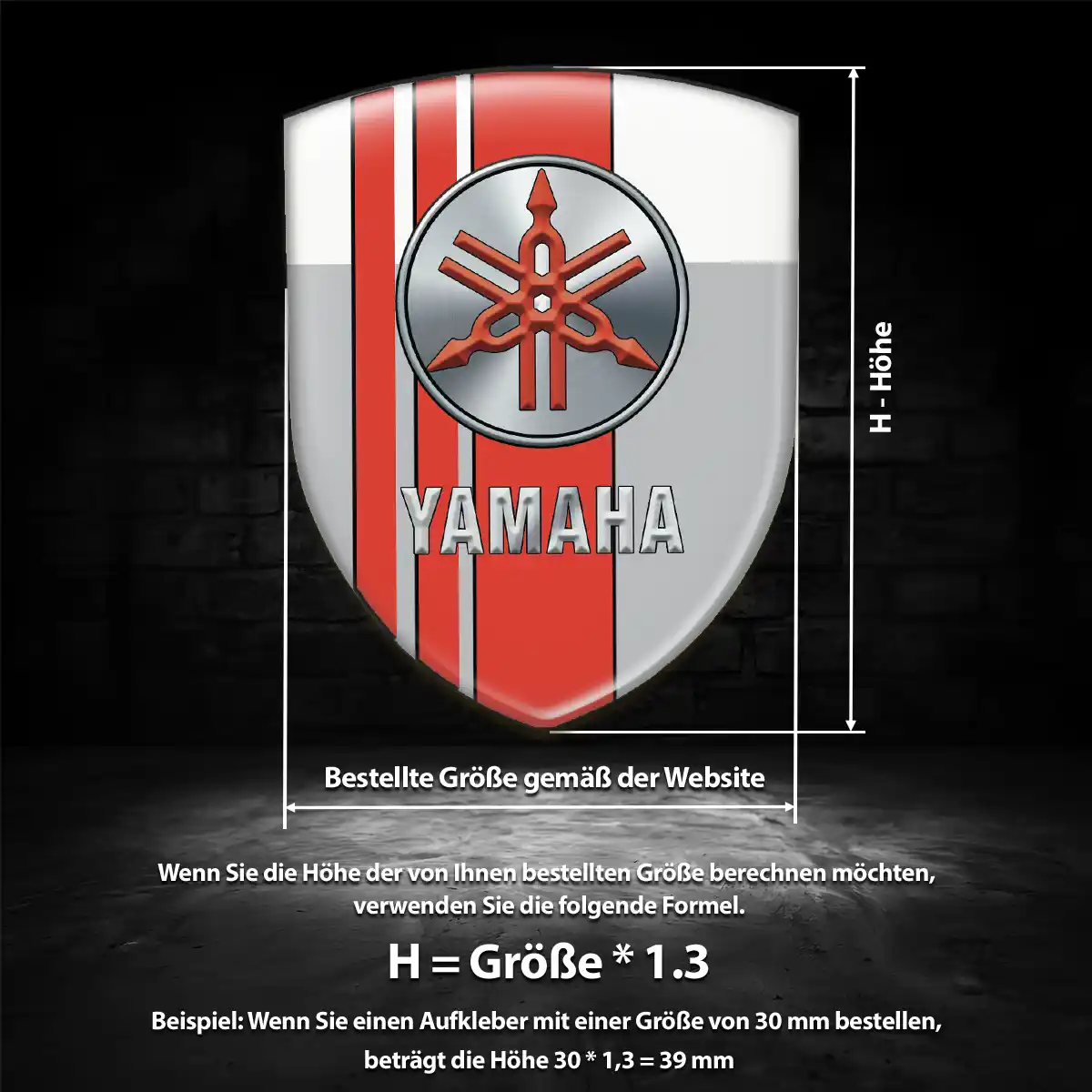Yamaha Emblem Hochwertiges Harz