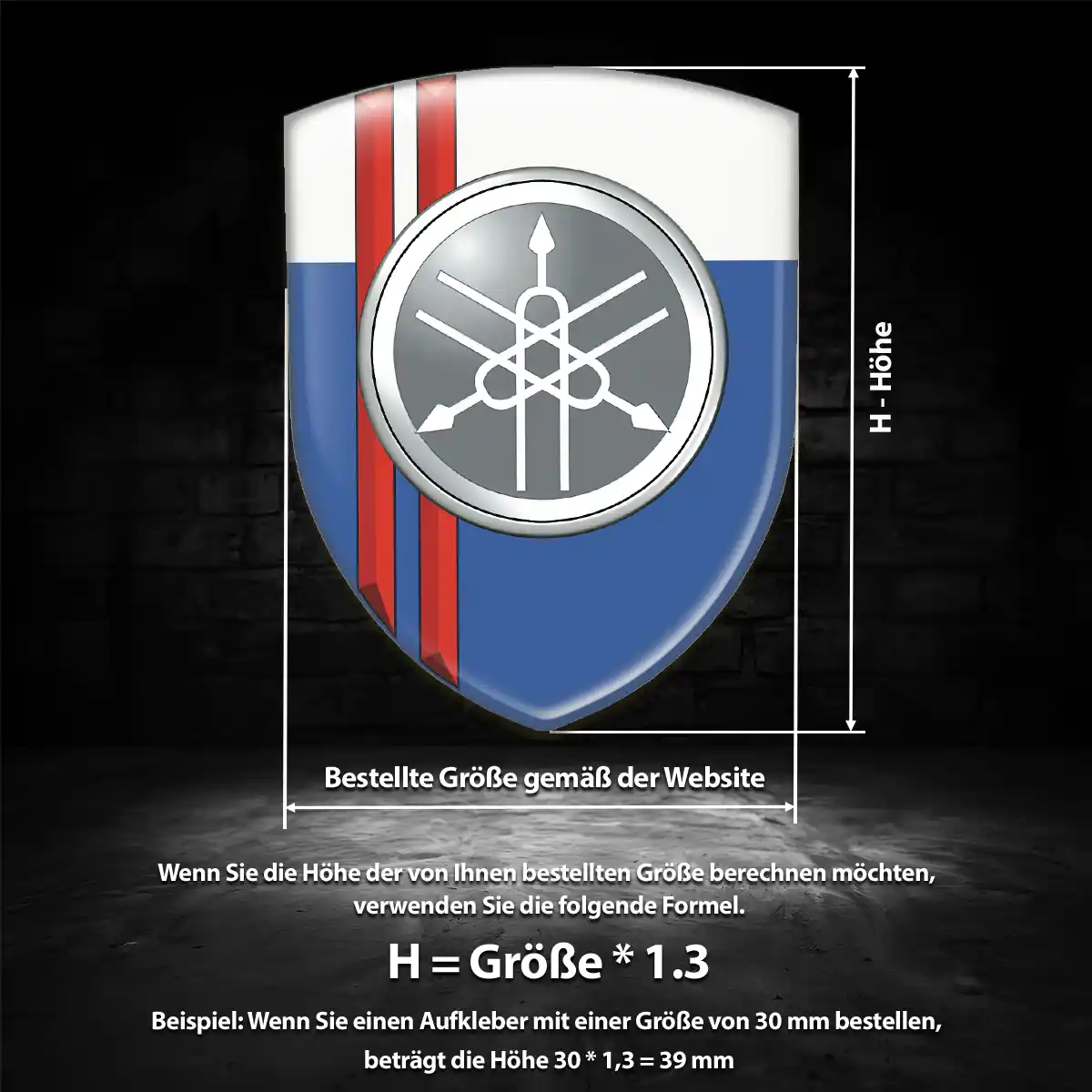 Yamaha Emblem Wappen Aufkleber Anspruchsvolles Design