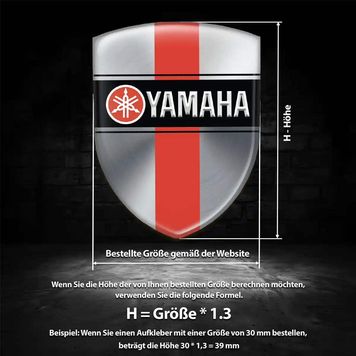 Yamaha Emblem Wappen Aufkleber Auto Edles Design