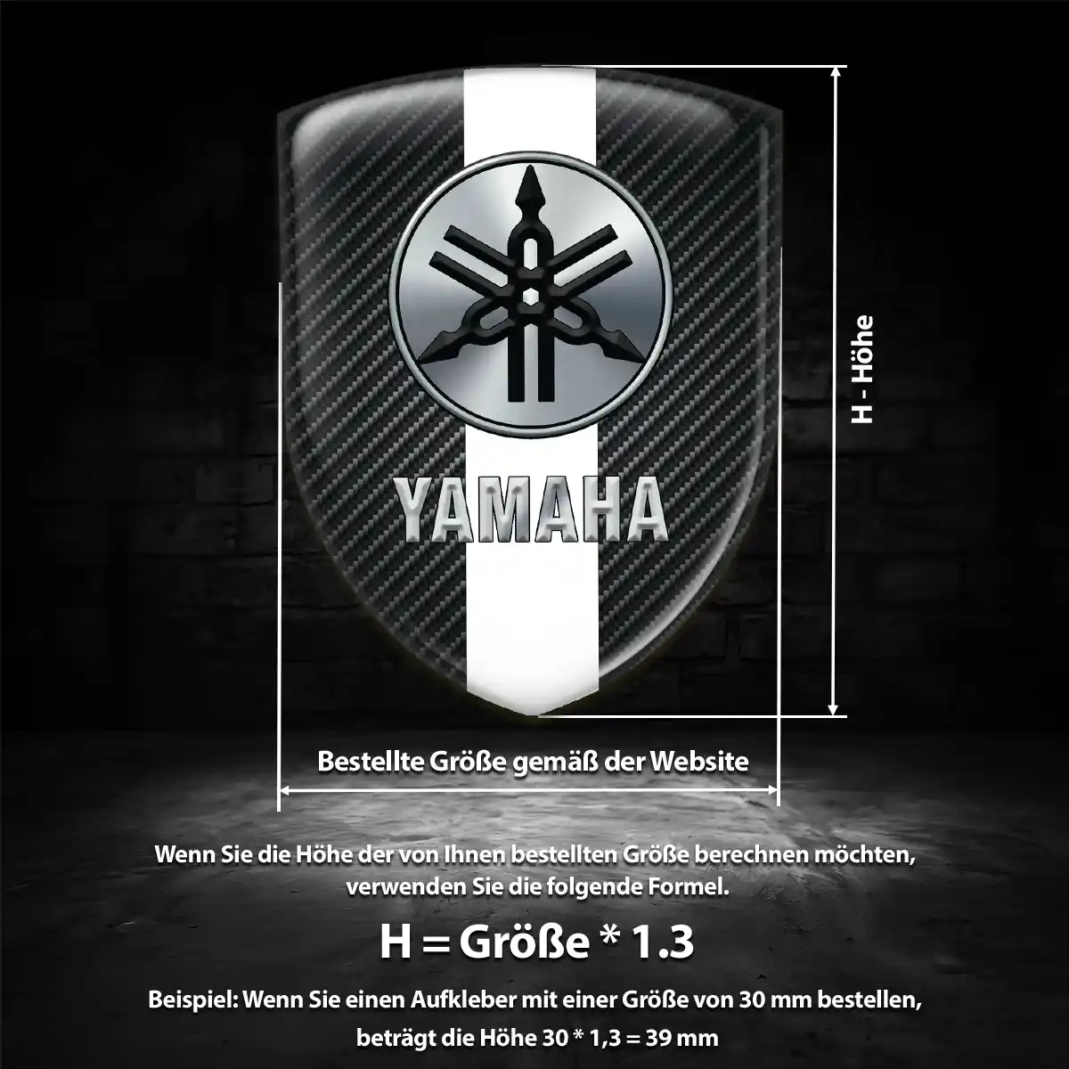 Yamaha Emblem Wappen Aufkleber Auto Exklusiv-Edition