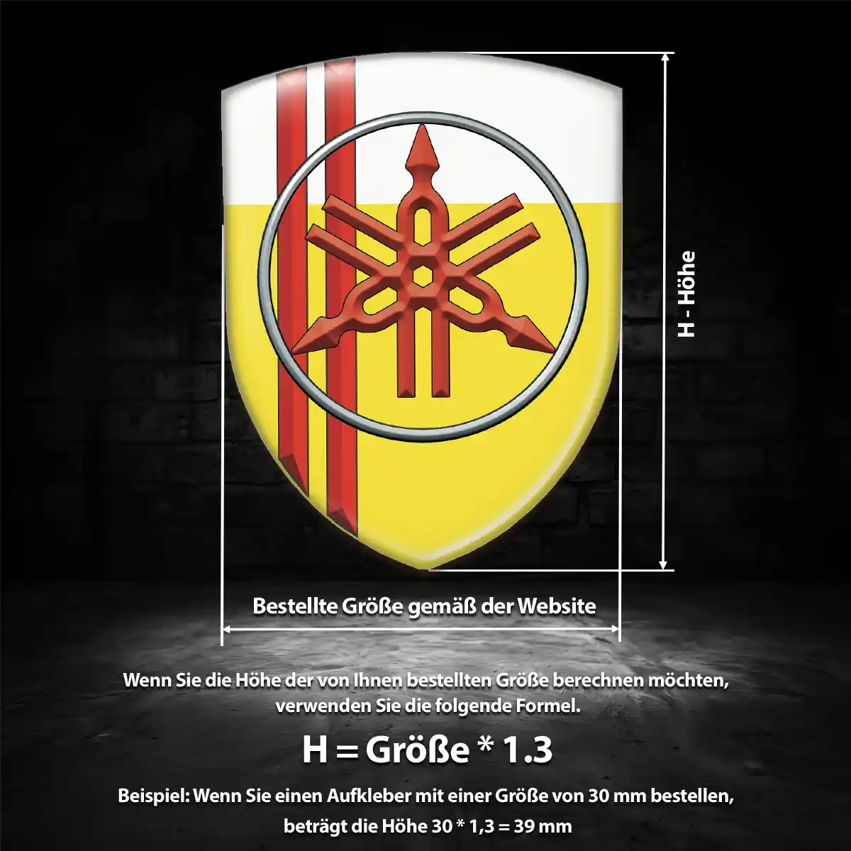 Yamaha Emblem Wappen Aufkleber Auto Hochwertiges Harz