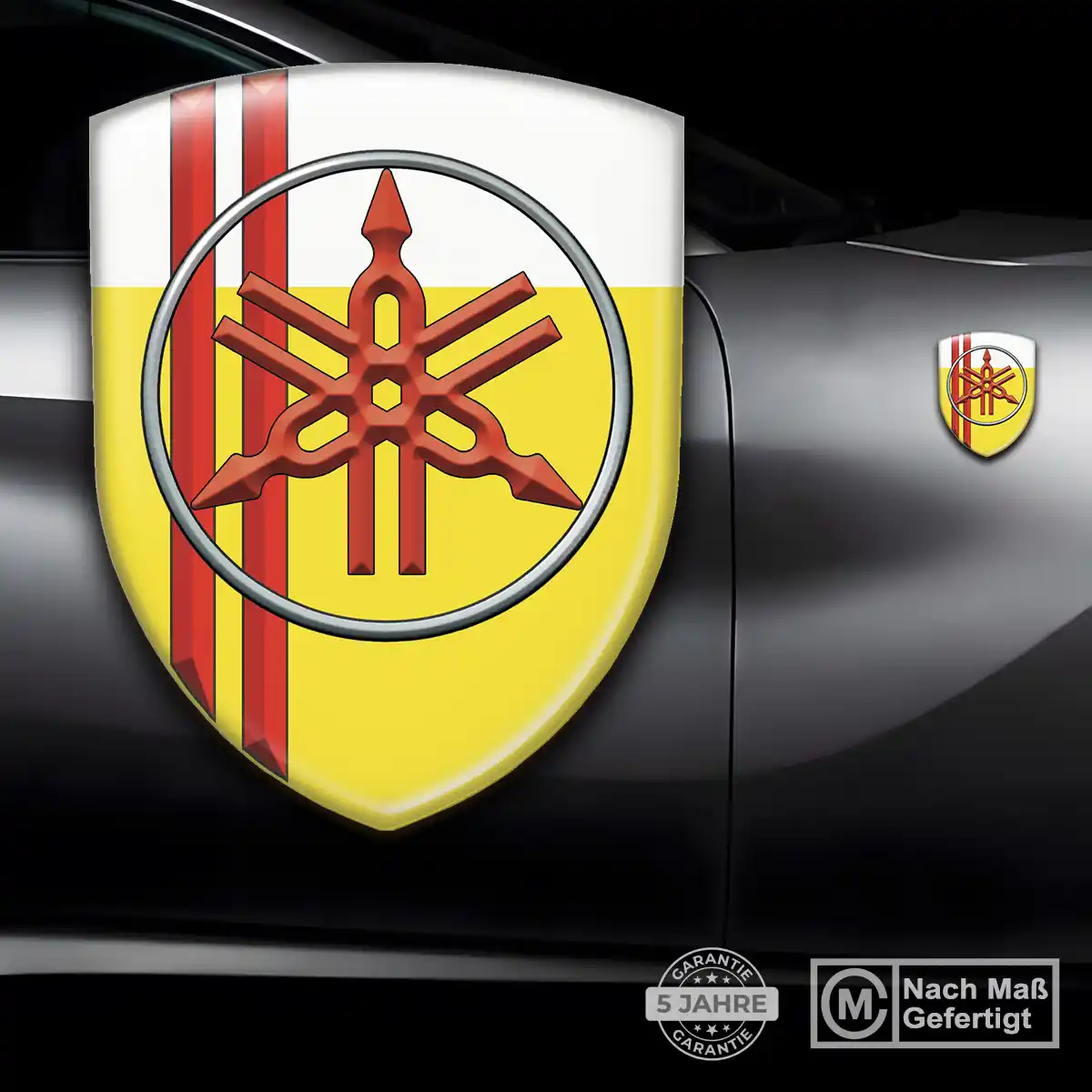 Yamaha Emblem Wappen Aufkleber Auto Hochwertiges Harz