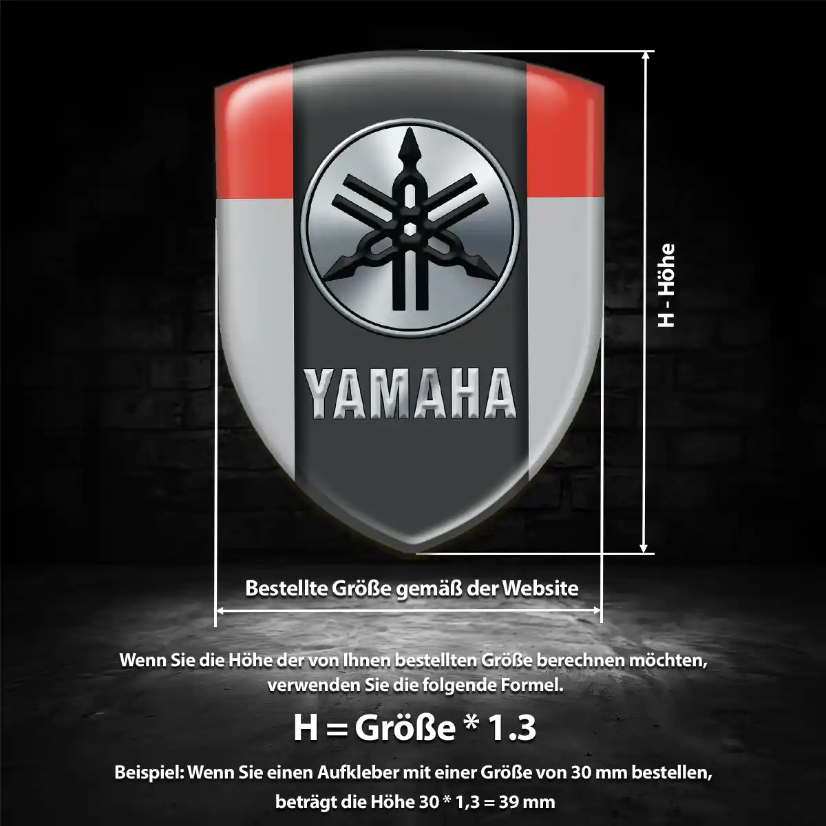 Yamaha Emblem Wappen Aufkleber Auto Markenedition