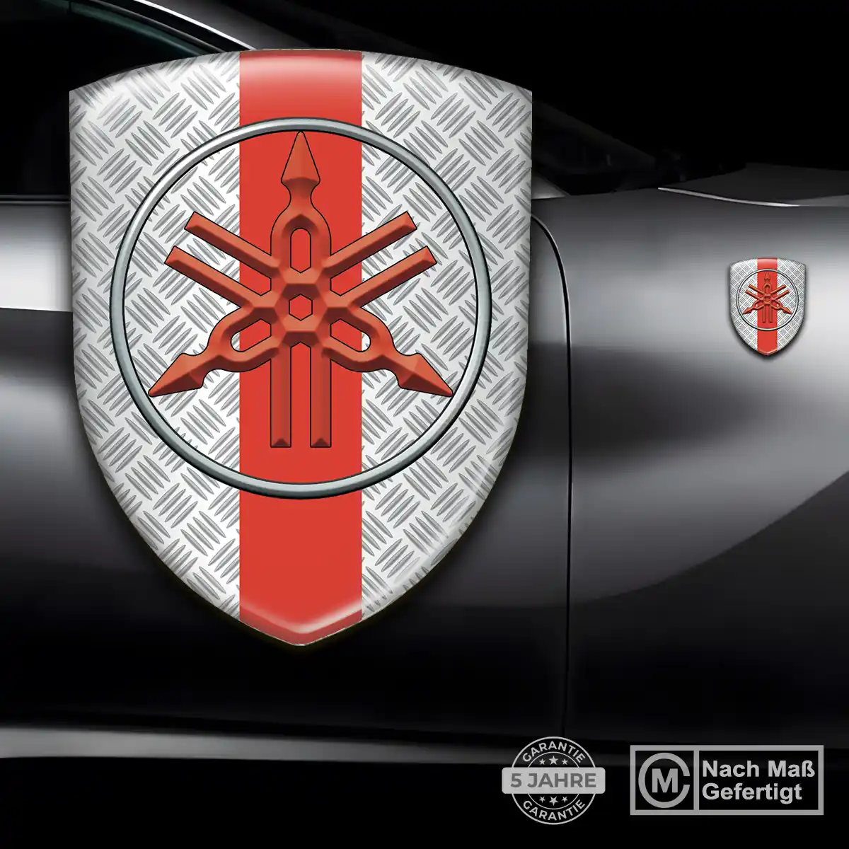 Yamaha Emblem Wappen Aufkleber Auto Premium-Edition