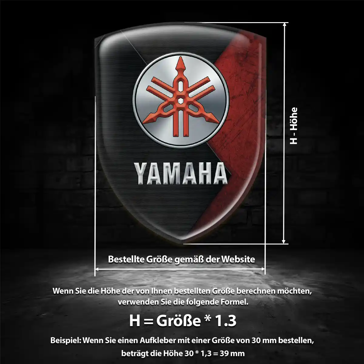 Yamaha Emblem Wappen Aufkleber Auto Tuningfahrzeug