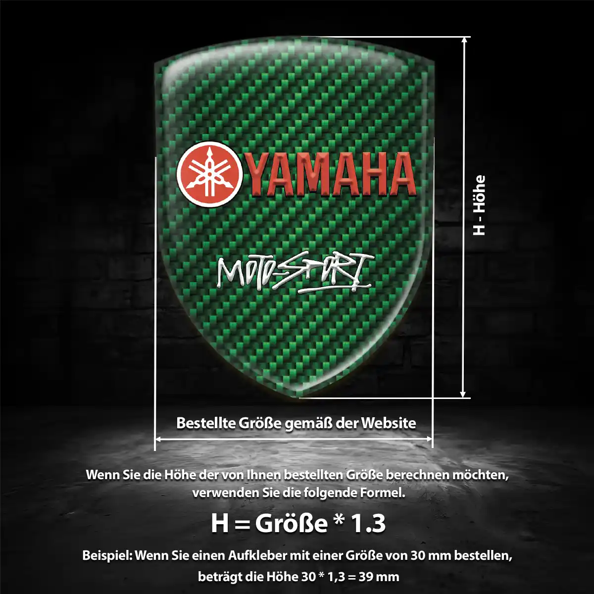 Yamaha Emblem Wappen Aufkleber Überzeugende Qualität